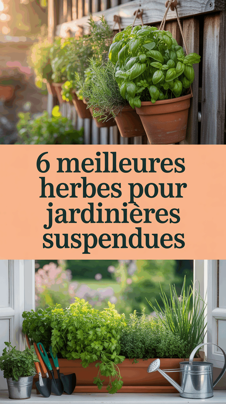 6 meilleures herbes pour jardinières suspendues