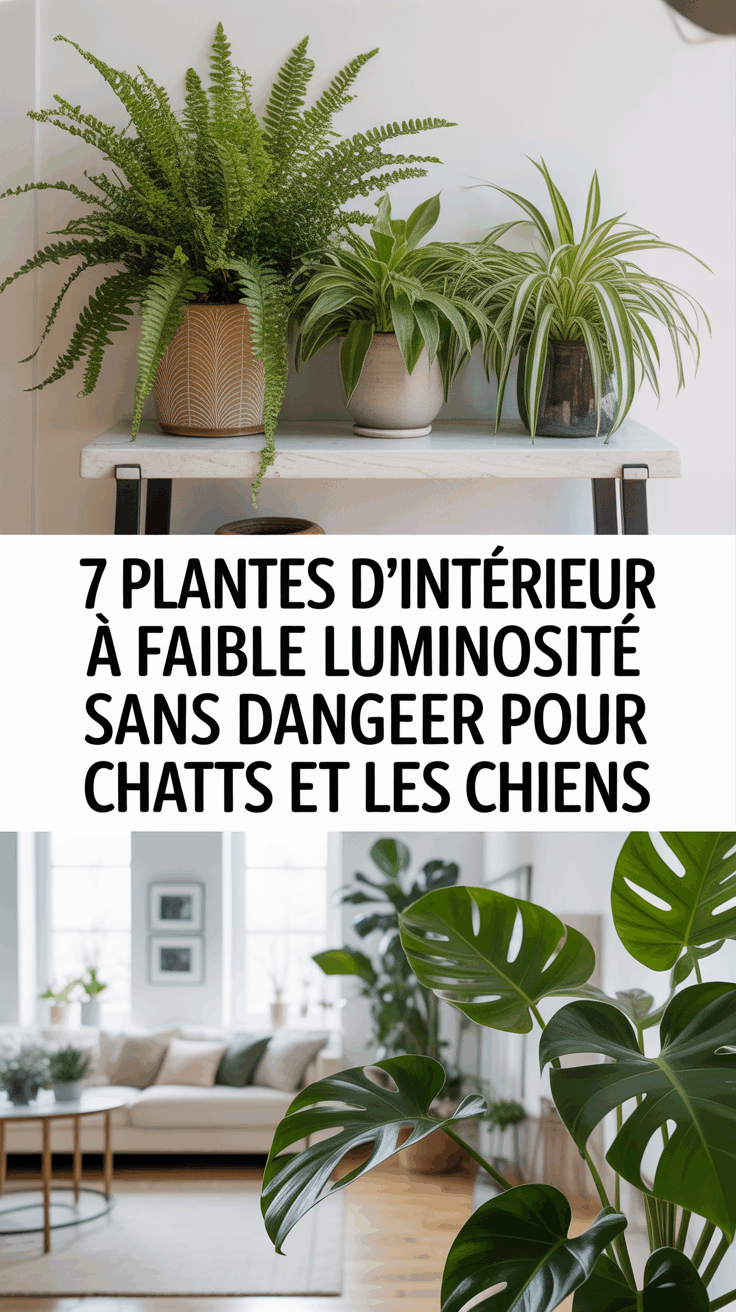 7 Plantes d’intérieur à faible luminosité sans danger pour les chats et les chiens