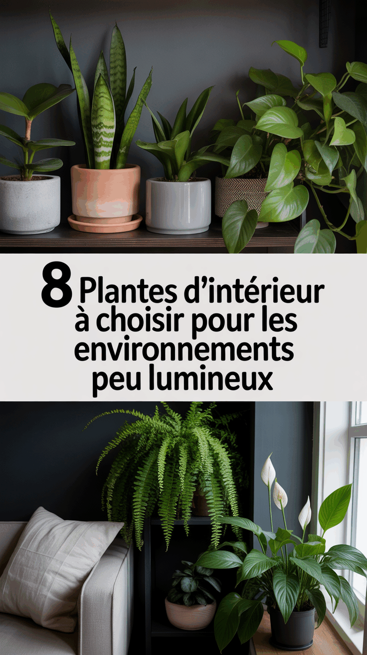 8 Plantes d'intérieur à choisir pour les environnements peu lumineux