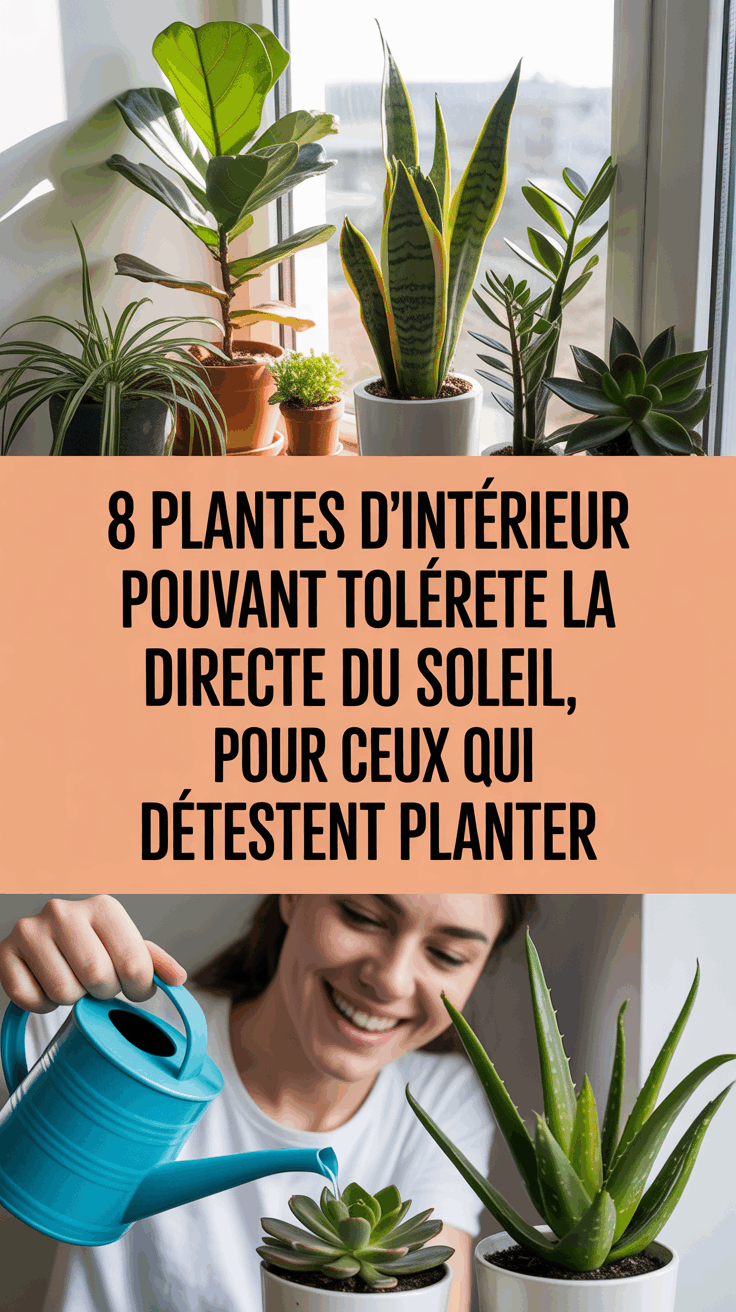 8 Plantes d'intérieur pouvant tolérer la lumière directe du soleil, pour ceux qui détestent planter