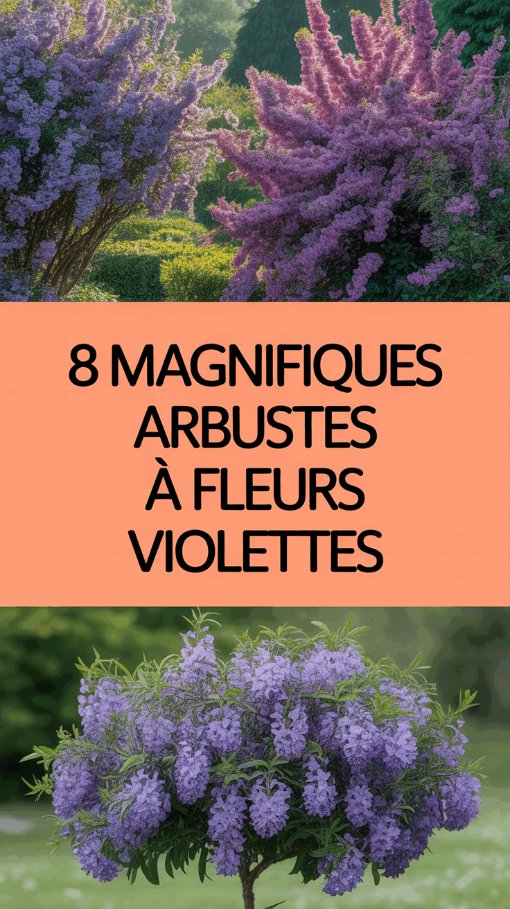 8 magnifiques arbustes à fleurs violettes