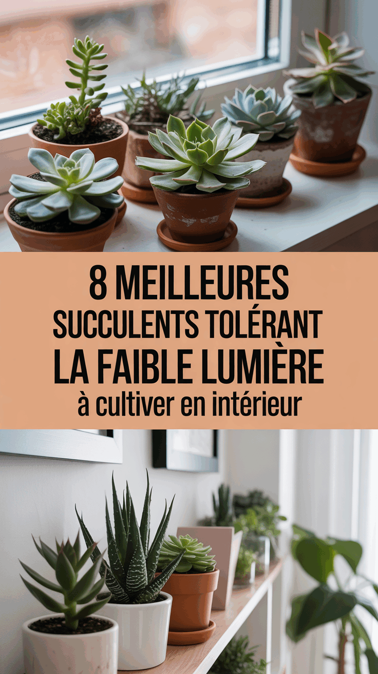 8 meilleures succulentes tolérant la faible lumière à cultiver en intérieur