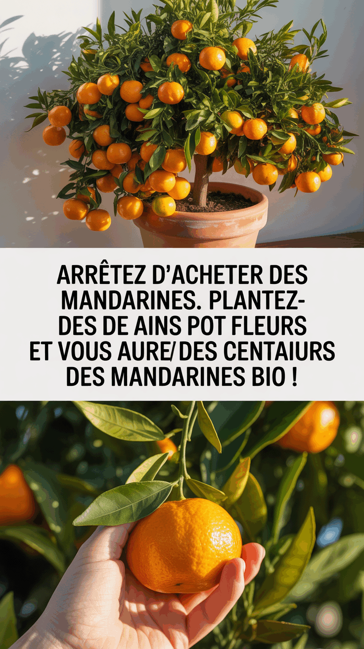 Arrêtez d'acheter des mandarines. Plantez-les dans un pot de fleurs et vous aurez toujours des centaines de mandarines bio !