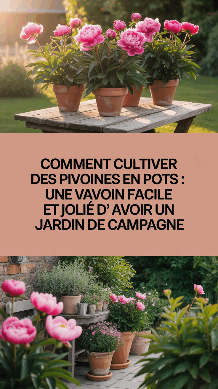 Comment Cultiver des Pivoines en Pots : Une Façon Facile et Jolie d’Avoir un Jardin de Campagne