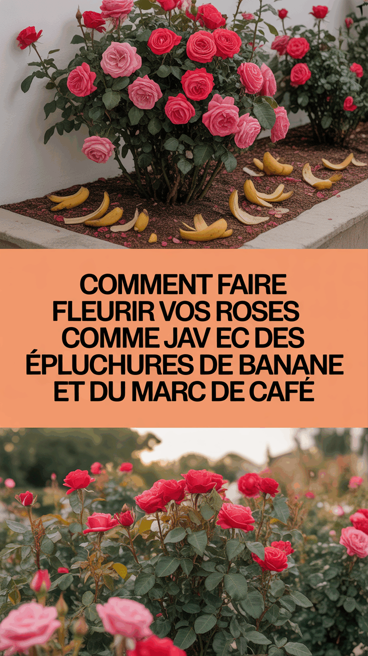 Comment Faire Fleurir Vos Roses Comme Jamais Avec des Épluchures de Banane et du Marc de Café