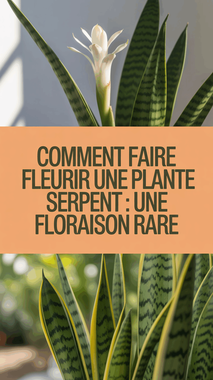 Comment faire fleurir une plante serpent : une floraison rare