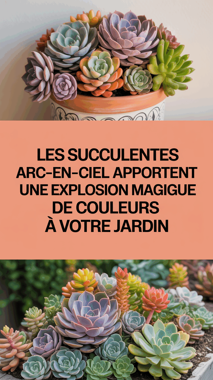 Les Succulentes Arc-en-Ciel Apportent Une Explosion Magique de Couleurs à Votre Jardin