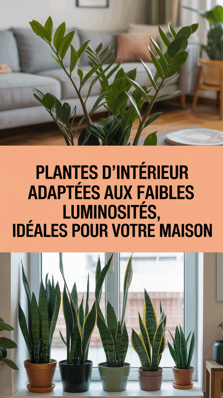 Plantes d’intérieur adaptées aux faibles luminosités, idéales pour votre maison