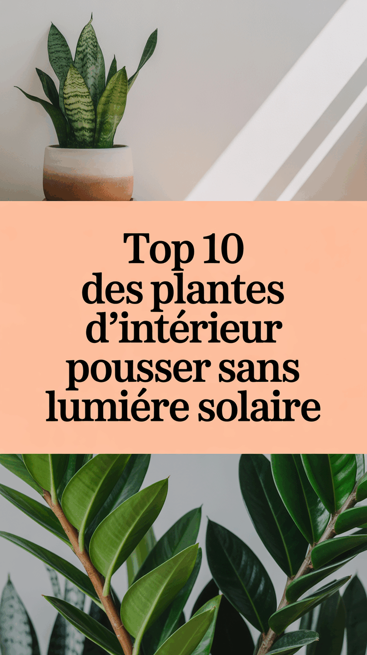 Top 10 des plantes d’intérieur pouvant pousser sans lumière solaire