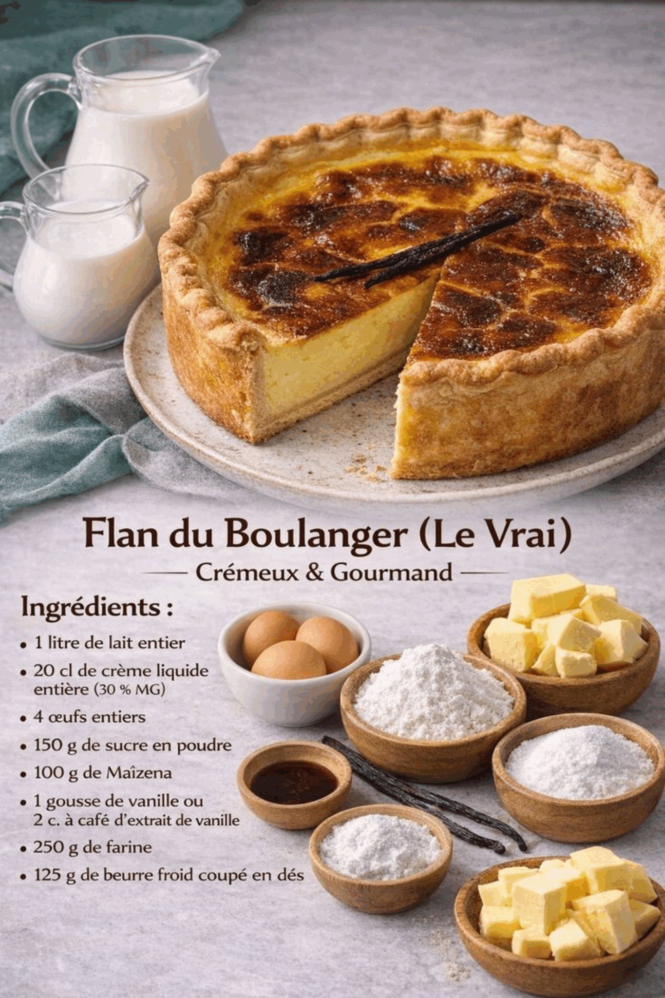 Flan du Boulanger (Le Vrai) : la recette crémeuse et gourmande à réussir chez soi