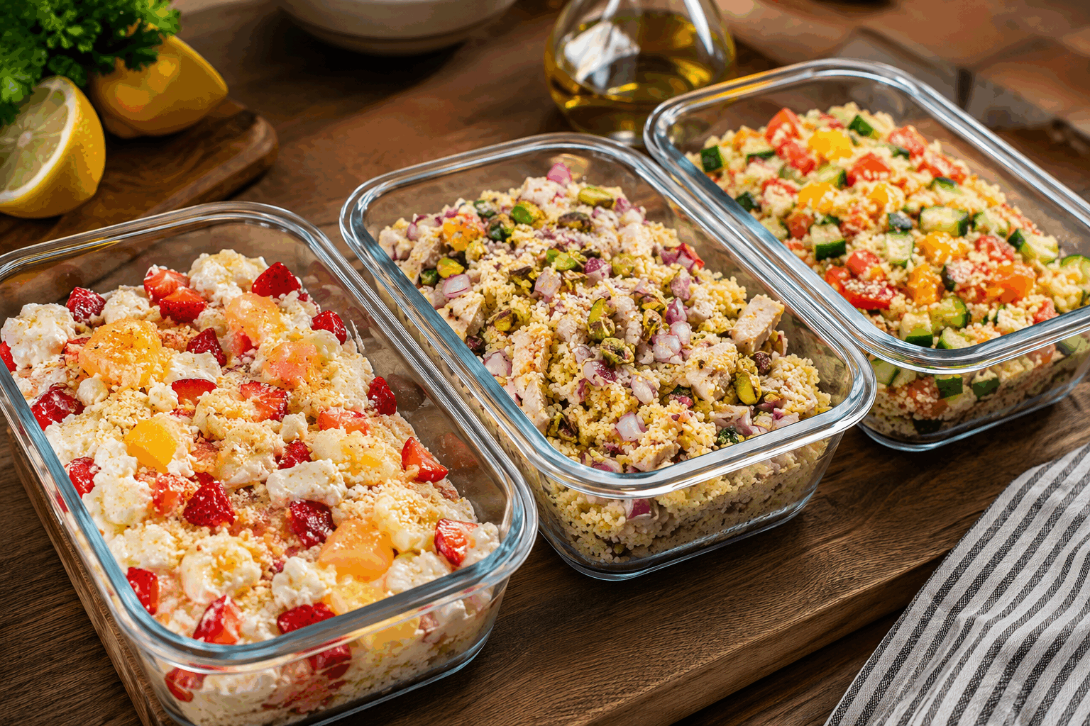 3 salades de couscous en 5 ingrédients seulement pour un été frais et gourmand ☀️🥗