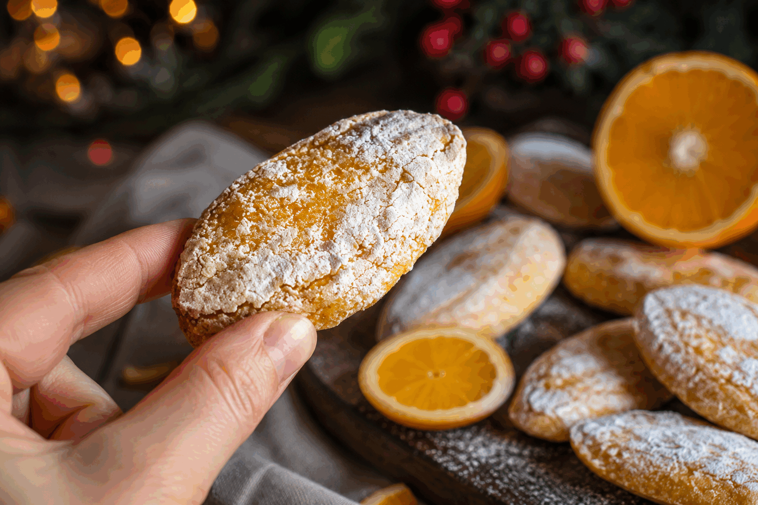 Biscuits Ricciarelli orange-amande : sans farine ni gluten, ils fondent ✨