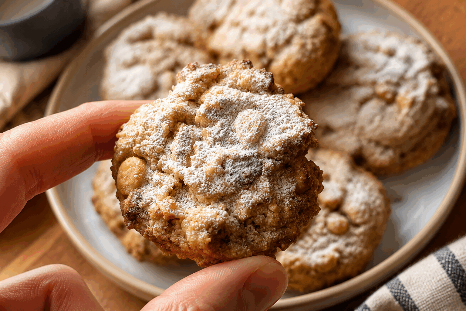 Biscuits aux noix sans farine ni gluten en 5 minutes, un délice fondant à tester 🔥 Description Ces biscuits aux noix, sans farine ni gluten, sont parfaits pour une gourmandise rapide et saine. Leur texture fondante et leur goût riche en noix en font un délicieux encas ou dessert léger. Faciles et rapides à préparer, ils raviront les amateurs de douceurs sans compromis. Informations Temps de préparation : 5 minutes Temps de cuisson : 12 minutes Nombre de portions : 12 biscuits Difficulté : Facile Ingrédients Pour la préparation des biscuits 150 g de noix (noix de Grenoble ou mélange de noix) 2 œufs 100 g de sucre de canne complet ou sucre glace 1 pincée de sel 1 cuillère à café d’extrait de vanille 1/2 cuillère à café de levure chimique sans gluten Préparation Préchauffe le four à 180°C (chaleur statique ou ventilée). Hache grossièrement les noix au couteau ou dans un robot en veillant à garder des petits morceaux pour la texture. Dans un saladier, bats les œufs avec le sucre, la pincée de sel et l’extrait de vanille jusqu’à obtenir un mélange légèrement mousseux. Ajoute les noix hachées et la levure chimique, mélange bien pour que la préparation soit homogène. Dépose des petites cuillerées de pâte sur une plaque recouverte de papier cuisson, en les espaçant bien car ils vont un peu s’étaler. Enfourne pour environ 12 minutes, jusqu’à ce que les biscuits soient légèrement dorés sur les bords. Laisse refroidir quelques minutes avant de les décoller délicatement pour ne pas les casser. Astuces Pour un goût encore plus gourmand, ajoute un peu de cannelle ou une pointe de cacao en poudre dans la pâte. Utilise un sucre glace pour une texture plus fondante et un glaçage léger naturel sur les biscuits. Conserve ces biscuits dans une boîte hermétique à température ambiante jusqu’à 3 jours. Si tu n’aimes pas les noix, remplace par des noisettes ou des amandes pour varier les saveurs. Service Accompagne ces biscuits aux noix d’un thé chaud ou d’un café. Ils sont parfaits pour une pause gourmande à tout moment de la journée ou en dessert léger après un repas. Présente-les dans une jolie boîte ou sur un plateau pour partager facilement avec tes proches.