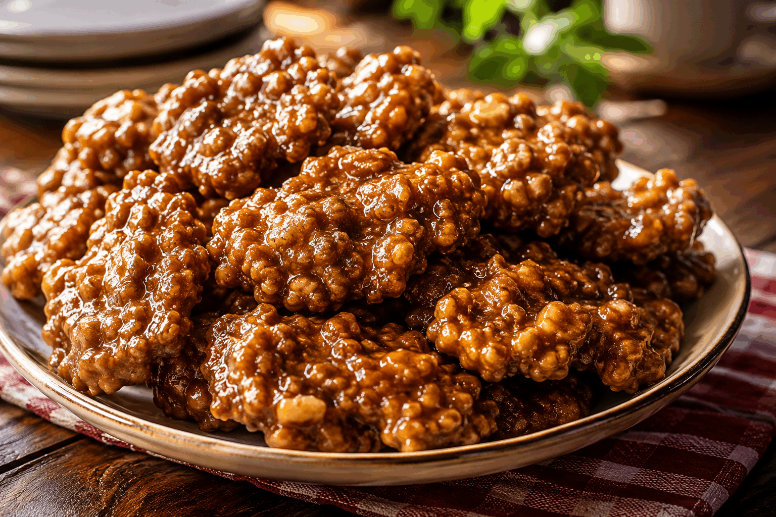 Biscuits de la forêt sans four ni farine, prêts en 5 minutes, un délice fondant à tester ✨ Description Ces biscuits de la forêt, sans farine ni cuisson au four, sont une gourmandise rapide à préparer en seulement 5 minutes. Fondants et riches en saveurs naturelles, ils mêlent fruits secs, chocolat et gourmandise pour une pause douce et saine. Parfaits pour les amateurs de recettes simples et sans contraintes, ils conviennent à toutes les occasions, du goûter à la collation. Informations Temps de préparation : 5 minutes Temps de cuisson : 0 minute Nombre de portions : 8 biscuits Difficulté : Facile Ingrédients Pour les biscuits 100 g de dattes dénoyautées 60 g d’amandes entières 40 g de noisettes 30 g de noix de coco râpée 30 g de pépites de chocolat noir 1 cuillère à soupe de miel 1 cuillère à café d’extrait de vanille 1 pincée de sel Préparation Mixez les dattes avec les amandes, noisettes et la noix de coco râpée dans un robot jusqu’à obtenir une pâte collante mais encore granuleuse. Ajoutez les pépites de chocolat, le miel, l’extrait de vanille et la pincée de sel, puis mixez rapidement pour bien incorporer sans réduire en poudre. Prélevez des portions de pâte avec une cuillère et formez des petits biscuits en les pressant bien entre les mains. Déposez-les sur une assiette ou une planche, puis placez-les au frais pendant 10 minutes pour qu’ils se raffermissent légèrement. Astuces Utilisez des dattes fraîches et moelleuses pour faciliter le mixage et garantir une bonne tenue de la pâte. Vous pouvez remplacer les amandes et noisettes par des noix, noix de pécan ou noix de cajou selon vos goûts. Pour une version vegan, remplacez le miel par du sirop d’érable ou d’agave. Conservez les biscuits dans une boîte hermétique au réfrigérateur jusqu’à 5 jours. Service Servez ces biscuits frais en accompagnement d’un thé, d’un café ou d’un verre de lait végétal. Ils sont parfaits pour un goûter gourmand et sain ou une pause énergétique lors d’une balade en forêt.