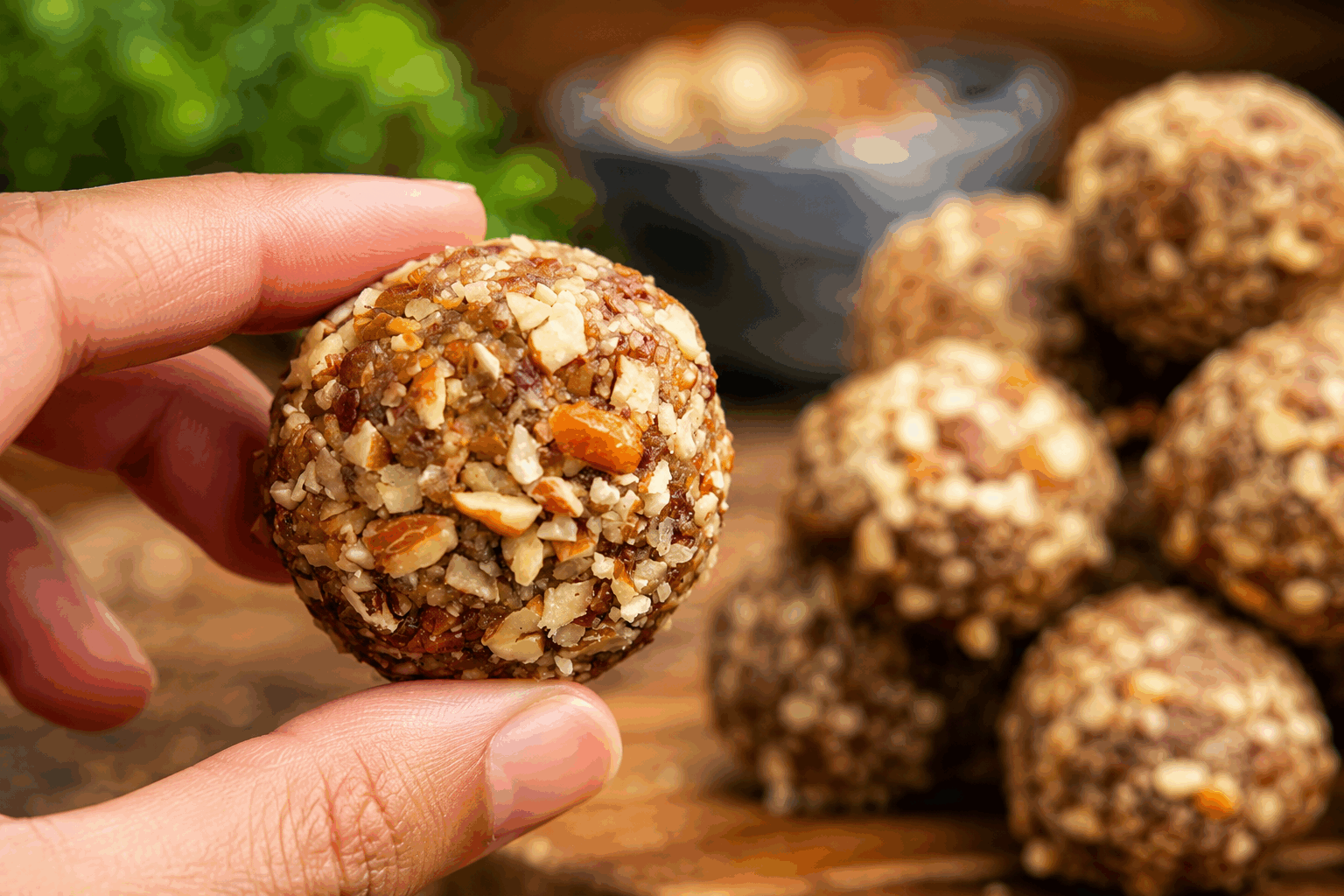 Boules énergétiques sans gluten, prêtes en 5 minutes pour un boost au boulot ou à l’école 🔥 Description Ces boules énergétiques sans gluten sont des petits encas riches en nutriments, parfaits pour un coup de fouet rapide au travail ou à l’école. Faciles et rapides à préparer, elles associent la douceur des dattes à la puissance des graines et des fruits secs pour un goût naturel et équilibré. Leur texture moelleuse et légèrement croquante ravira petits et grands à tout moment de la journée. Informations Temps de préparation : 5 minutes Temps de cuisson : 0 minute Nombre de portions : 12 boules Difficulté : Facile Ingrédients Pour les boules énergétiques 150 g de dattes dénoyautées 60 g d’amandes entières 40 g de graines de chia 30 g de flocons d’avoine sans gluten 30 g de noix de cajou 2 cuillères à soupe de miel ou de sirop d’érable 1 cuillère à soupe d’huile de coco fondue 1 cuillère à café d’extrait de vanille 1 pincée de sel Préparation Place les dattes dans un robot mixeur et mixe jusqu’à obtenir une pâte collante. Ajoute les amandes, noix de cajou, graines de chia, flocons d’avoine, miel, huile de coco, extrait de vanille et une pincée de sel dans le bol du robot. Mixe le tout par pulsations courtes pour garder un peu de texture et éviter un mélange trop lisse. Avec les mains légèrement humides, forme des boules d’environ 3 cm de diamètre en pressant bien la pâte pour qu’elles se tiennent. Dispose-les sur une assiette ou dans une boîte hermétique. Laisse reposer 10 minutes au frais pour que les boules se raffermissent légèrement, mais tu peux les déguster immédiatement. Astuces Si tes dattes sont trop sèches, trempe-les dans de l’eau tiède pendant 10 minutes avant de les mixer. Remplace les noix par d’autres fruits secs comme les noisettes ou les pistaches selon tes goûts. Pour un goût plus gourmand, ajoute une cuillère à soupe de cacao en poudre non sucré à la préparation. Conserve les boules dans une boîte hermétique au réfrigérateur jusqu’à 1 semaine, ou au congélateur pour plus longtemps. Service Ces boules énergétiques se dégustent en collation à tout moment de la journée, idéales avant une réunion, une séance de sport ou pour un encas rapide à l’école. Présente-les dans une jolie boîte ou un petit bocal en verre pour une pause saine et gourmande toujours à portée de main.