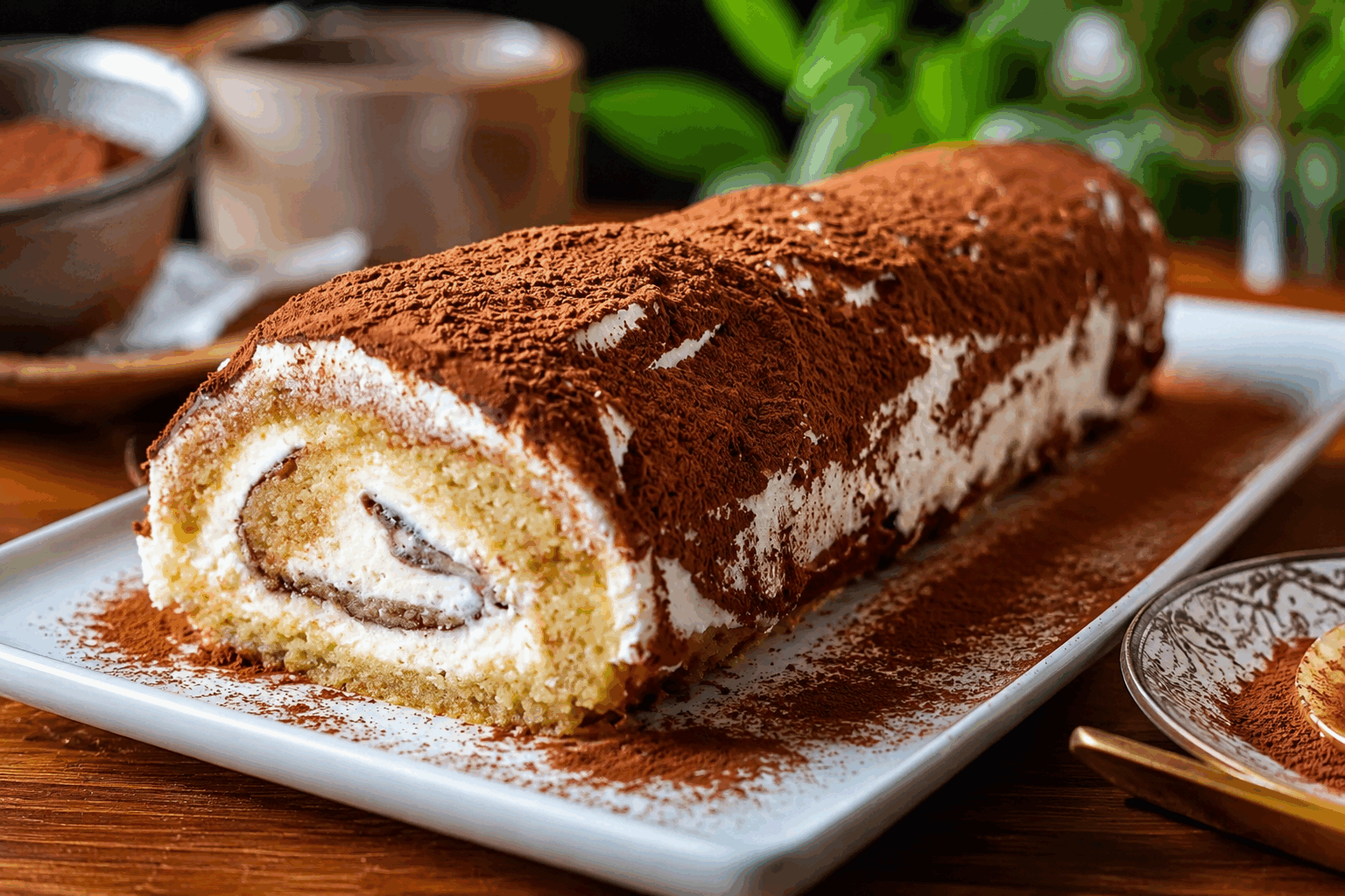 Bûche tiramisu sans cuisson : 5 minutes et elle fond en bouche ✨