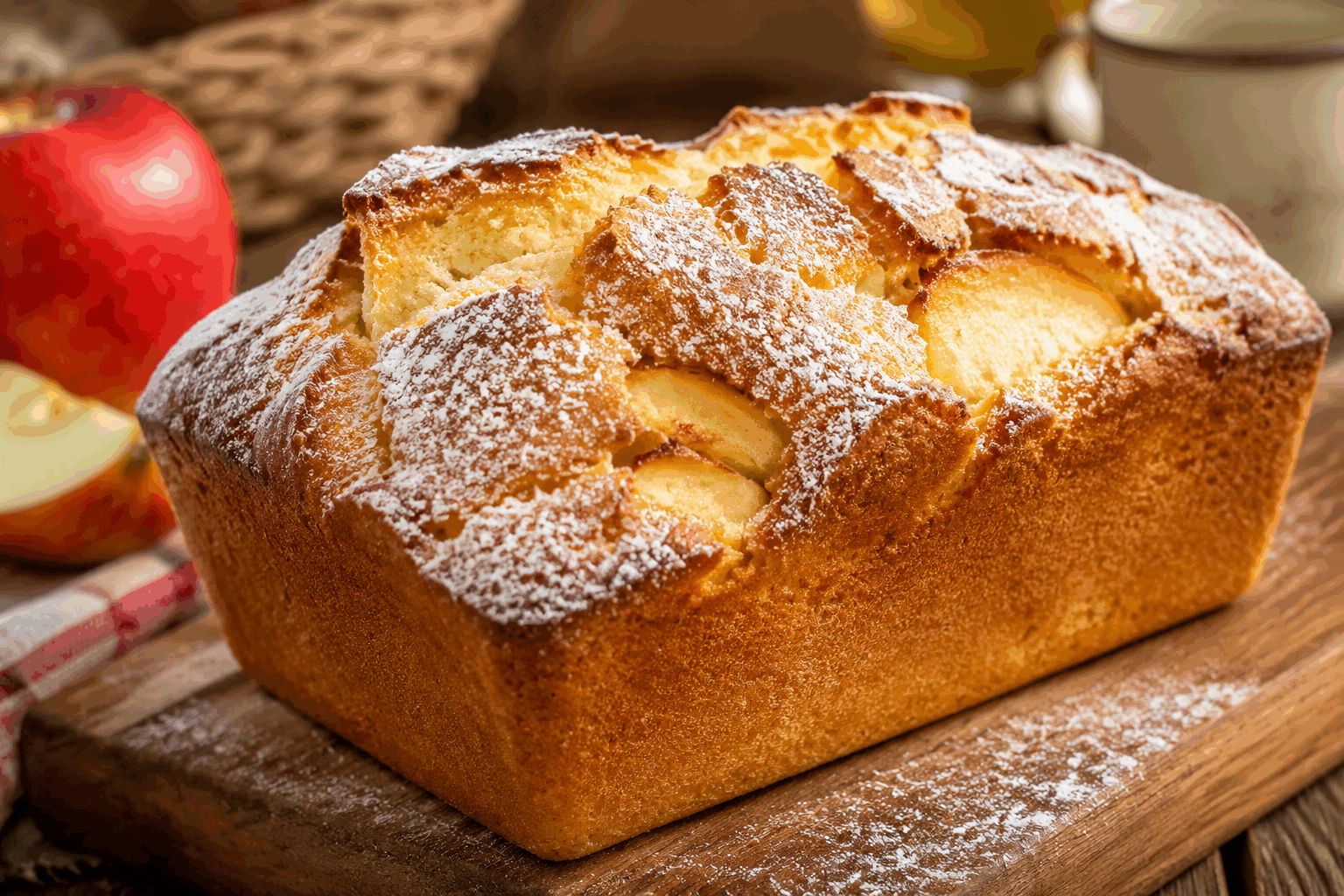 Cake aux pommes moelleux prêt en 5 minutes, avec cette astuce gourmande que j’adore ✨ Description Ce cake aux pommes moelleux est un véritable délice, parfait pour une pause gourmande rapide ou un goûter improvisé. Sa texture tendre et fondante, associée à la douceur des pommes, séduit petits et grands. L’astuce secrète de cette recette permet de le préparer en un temps record, sans compromis sur le goût. Informations Temps de préparation : 5 minutes Temps de cuisson : 40 minutes Nombre de portions : 8 Difficulté : Facile Ingrédients Pour la pâte 200 g de farine 120 g de sucre en poudre 1 sachet de levure chimique (11 g) 3 œufs 100 ml de lait 80 ml d’huile végétale neutre (tournesol ou colza) 1 pincée de sel Pour la garniture 2 pommes moyennes (type Golden ou Gala) 1 cuillère à café de cannelle en poudre (facultatif) 1 cuillère à soupe de sucre roux Préparation Préchauffe le four à 180°C (chaleur statique ou 160°C chaleur tournante). Dans un grand saladier, mélange la farine, la levure, le sucre et la pincée de sel. Ajoute les œufs un par un en fouettant bien pour incorporer de l’air et obtenir une pâte homogène. Verse le lait puis l’huile, mélange jusqu’à obtenir une pâte lisse et sans grumeaux. Lave, épluche puis coupe les pommes en petits dés. Incorpore délicatement les pommes à la pâte, ainsi que la cannelle si tu choisis de l’utiliser. Verse la pâte dans un moule à cake préalablement graissé ou recouvert de papier cuisson. Saupoudre la surface avec le sucre roux pour une légère caramélisation pendant la cuisson. Enfourne pour environ 40 minutes. Vérifie la cuisson avec la pointe d’un couteau : elle doit ressortir sèche. Laisse tiédir avant de démouler et déguster pour un moelleux optimal. Astuces Utilise un moule en silicone ou bien chemisé pour un démoulage facile. Pour un goût encore plus fondant, remplace la moitié du lait par du yaourt nature. Si tu es pressé, coupe les pommes en petits morceaux pour qu’elles cuisent plus vite et se mélangent mieux à la pâte. Conserve le cake dans une boîte hermétique à température ambiante jusqu’à 3 jours, il reste moelleux et parfumé. Service Ce cake aux pommes moelleux se déguste tiède ou à température ambiante, idéal avec une tasse de thé ou un café. Pour un dessert plus gourmand, accompagne-le d’une boule de glace vanille ou d’une crêpe de caramel au beurre salé. Parfait pour le goûter des enfants ou une pause sucrée rapide en famille !