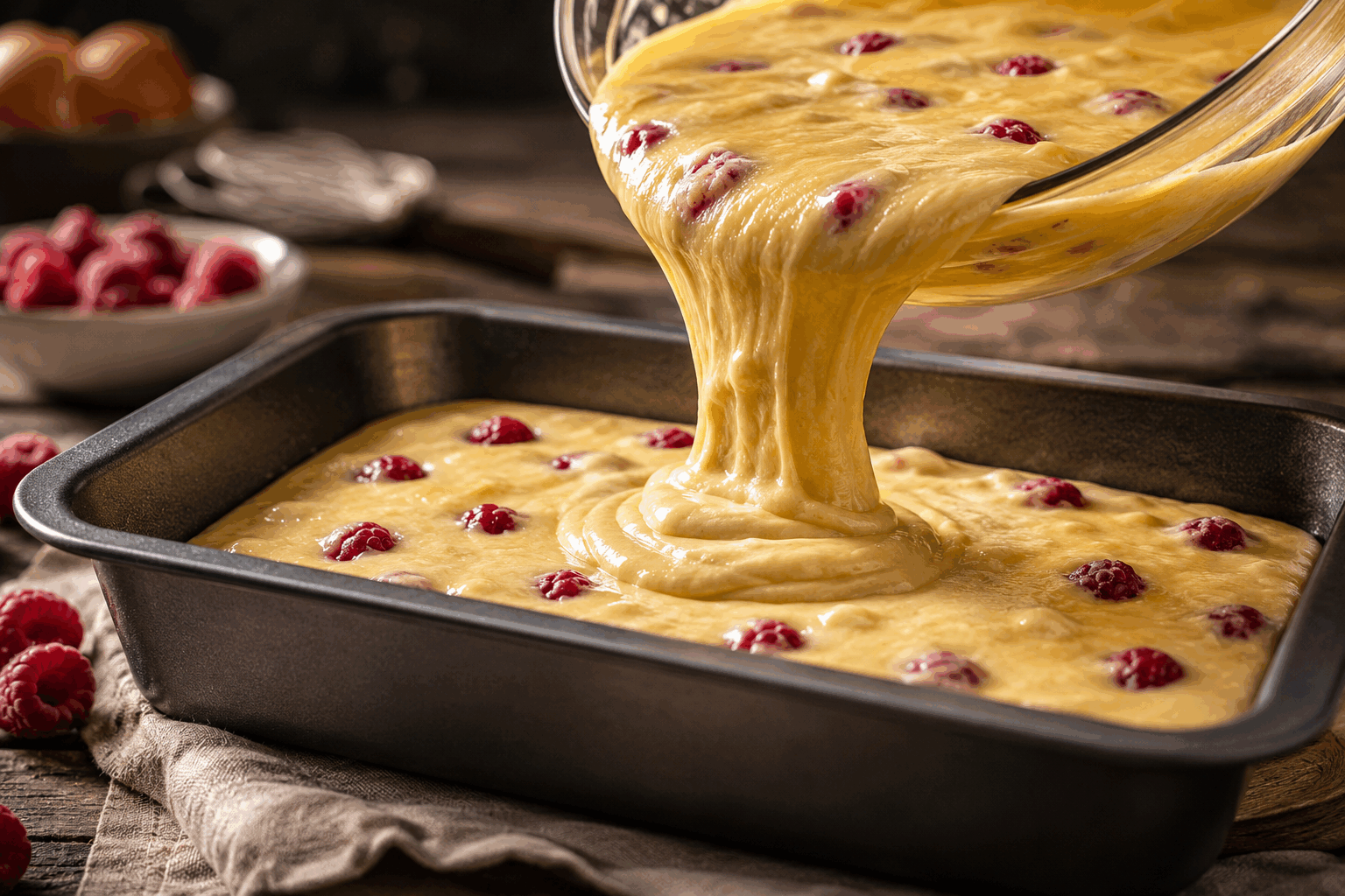 Ce gâteau moelleux et fondant en 5 minutes, un secret que vous allez adorer 😍 Description Découvrez ce gâteau incroyablement moelleux et fondant, préparé en seulement 5 minutes. Parfait pour une envie sucrée express, il allie légèreté et douceur, idéal pour les goûters improvisés ou les desserts de dernière minute. Sa texture délicate et son goût subtil raviront petits et grands. Informations Temps de préparation : 5 minutes Temps de cuisson : 15 minutes Nombre de portions : 6 personnes Difficulté : Facile Ingrédients Pour la pâte 120 g de farine 100 g de sucre 2 œufs 10 cl de lait 80 g de beurre fondu 1 cuillère à café de levure chimique 1 pincée de sel 1 cuillère à café d’extrait de vanille Préparation Préchauffe le four à 180°C (th.6). Dans un saladier, bats les œufs avec le sucre jusqu’à ce que le mélange blanchisse et devienne mousseux. Ajoute le beurre fondu et l’extrait de vanille, mélange bien. Incorpore progressivement la farine, la levure chimique et la pincée de sel, puis verse le lait tout en remuant pour obtenir une pâte homogène et fluide. Verse la pâte dans un moule beurré et fariné. Enfourne pendant environ 15 minutes. Vérifie la cuisson avec la pointe d’un couteau qui doit ressortir sèche. Laisse tiédir avant de démouler délicatement. Astuces Pour un goût encore plus gourmand, ajoute quelques pépites de chocolat dans la pâte avant la cuisson. Veille à ne pas trop mélanger la pâte pour conserver son moelleux. Utilise un moule de taille adaptée pour un gâteau bien épais et fondant. Conserve ce gâteau dans une boîte hermétique pour préserver sa texture moelleuse jusqu’au lendemain. Service Servez ce gâteau tiède ou à température ambiante, accompagné d’un filet de caramel, d’une boule de glace vanille ou d’une tasse de thé. Il se prête parfaitement à un goûter convivial ou un dessert rapide en famille.