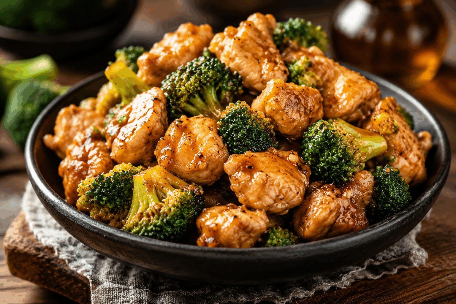 Cette salade de brocoli au poulet, sauce moutarde, fait craquer tout le monde 😍