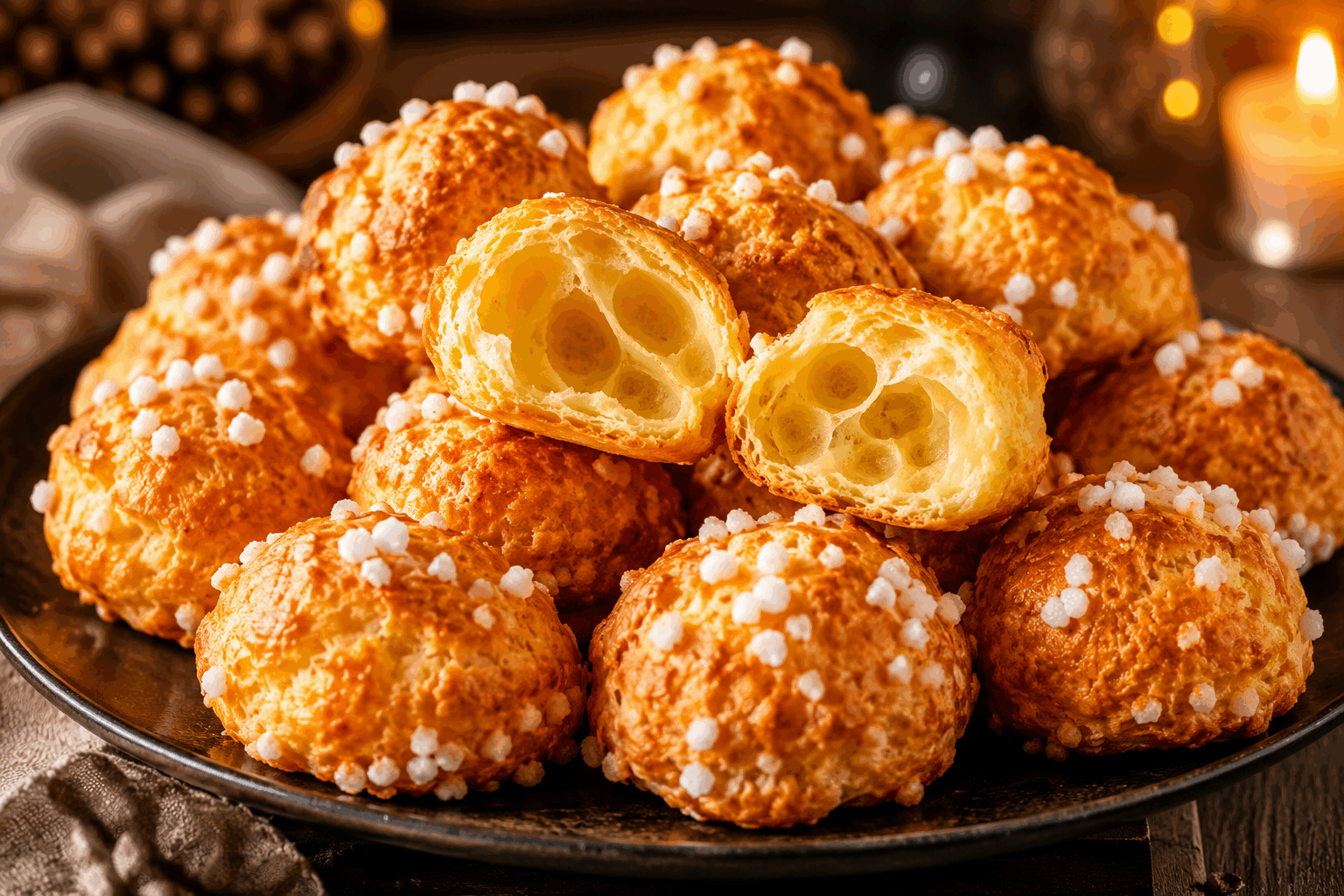 Chouquettes ultra moelleuses en 5 minutes, le secret d’une pâte parfaite 👌 Description Les chouquettes sont de petites pâtisseries légères et aériennes, parsemées de sucre perlé qui leur apporte un délicieux croquant. Cette recette ultra rapide vous garantit une pâte à choux moelleuse, facile à réussir en seulement 5 minutes de préparation. Idéales pour le goûter ou un café gourmand, elles raviront petits et grands. Informations Temps de préparation : 5 minutes Temps de cuisson : 25 minutes Nombre de portions : 20 pièces Difficulté : Facile Ingrédients Pour la pâte à choux 125 ml d'eau 50 g de beurre 75 g de farine 2 œufs 1 pincée de sel 1 cuillère à café de sucre en poudre Pour la finition Sucre perlé (environ 30 g) Préparation Préchauffe le four à 180°C (chaleur statique). Dans une casserole, porte à ébullition l'eau avec le beurre, le sel et le sucre. Hors du feu, ajoute la farine en une fois et mélange énergiquement jusqu’à obtenir une boule de pâte qui se détache des parois. Remets la casserole sur feu doux en remuant fermement pendant 1 à 2 minutes pour dessécher la pâte. Transfère la pâte dans un saladier et laisse refroidir 2 minutes. Incorpore les œufs un à un en mélangeant bien à chaque ajout jusqu’à obtenir une pâte souple et homogène. À l’aide d’une poche à douille ou de deux cuillères, forme des petits tas d’environ 3 cm de diamètre sur une plaque recouverte de papier cuisson. Parseme généreusement de sucre perlé sur chaque chouquette. Enfourne pour 20 à 25 minutes sans ouvrir la porte du four afin que les chouquettes gonflent bien. Laisse refroidir sur une grille avant de déguster. Astuces Utilise des œufs à température ambiante pour une pâte plus facile à travailler. Ne pas ouvrir la porte du four pendant la cuisson pour éviter que les chouquettes retombent. Si la pâte te semble trop épaisse après l’ajout des œufs, ajoute un petit peu d’eau ou un œuf supplémentaire, mais délicatement. Pour une version encore plus gourmande, tu peux glacer les chouquettes au chocolat fondu une fois refroidies. Service Servez les chouquettes tièdes ou à température ambiante lors d’un goûter convivial, accompagnées éventuellement d’un café, d’un chocolat chaud ou d’un thé. Elles peuvent aussi être présentées dans un buffet sucré pour une fête ou un brunch.