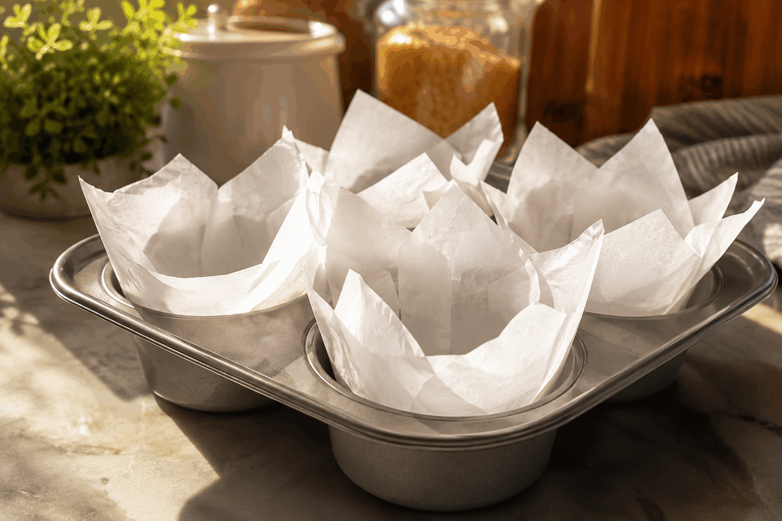 Comment faire des caissettes maison pour muffins en 5 minutes, sans moule ni prise de tête ✨ Description Cette recette facile vous montre comment confectionner rapidement des caissettes pour muffins sans utiliser de moule spécifique. En seulement 5 minutes, créez des petits contenants en papier, solides et adaptés à la cuisson, pour sublimer vos pâtisseries maison. Idéal pour dépanner ou personnaliser vos muffins lors d’une occasion improvisée. Informations Temps de préparation : 5 minutes Temps de cuisson : 20 à 25 minutes (selon la recette des muffins) Nombre de portions : 6 à 12 caissettes selon la taille Difficulté : Facile Ingrédients Pour les caissettes maison Feuilles de papier cuisson ou papier sulfurisé Ciseaux Règle ou un verre pour tracer des cercles Un bol ou un récipient pour modeler la forme Préparation Découpez des carrés d’environ 15x15 cm dans une feuille de papier cuisson. Le nombre dépend du nombre de caissettes souhaitées. Positionnez un carré de papier dans un petit bol ou un récipient rond propre, en faisant attention à bien faire adhérer le papier aux bords pour obtenir une forme arrondie qui ressemblera à une caissette. Avec les mains ou les doigts, plissez délicatement les côtés du papier pour créer des “festons” ou “plis” qui maintiendront la forme autour du bol. Retirez ensuite le papier avec précaution en gardant sa forme ; vous obtenez ainsi une caissette souple et prête à recevoir la pâte à muffins. Placez la caissette dans un moule à muffins classique ou directement sur une plaque à pâtisserie pour la cuisson. Astuces Utilisez du papier sulfurisé assez épais pour qu’il tienne bien à la cuisson. Si vous n’avez pas de bol individuel, utilisez un petit verre ou un ramequin pour façonner vos caissettes. Pour plus de solidité, superposez deux feuilles découpées avant de les moduler. Veillez à bien plisser le papier pour qu’il maintienne sa forme dans le four sans s’effondrer. Service Utilisez ces caissettes maison pour cuire vos muffins préférés, qu’ils soient salés ou sucrés. Présentez-les sur un plateau lors d’un goûter, d’une fête d’anniversaire ou d’un brunch improvisé. Ces caissettes apportent une touche personnalisée et originale à vos petites pâtisseries, tout en étant économiques et écologiques.