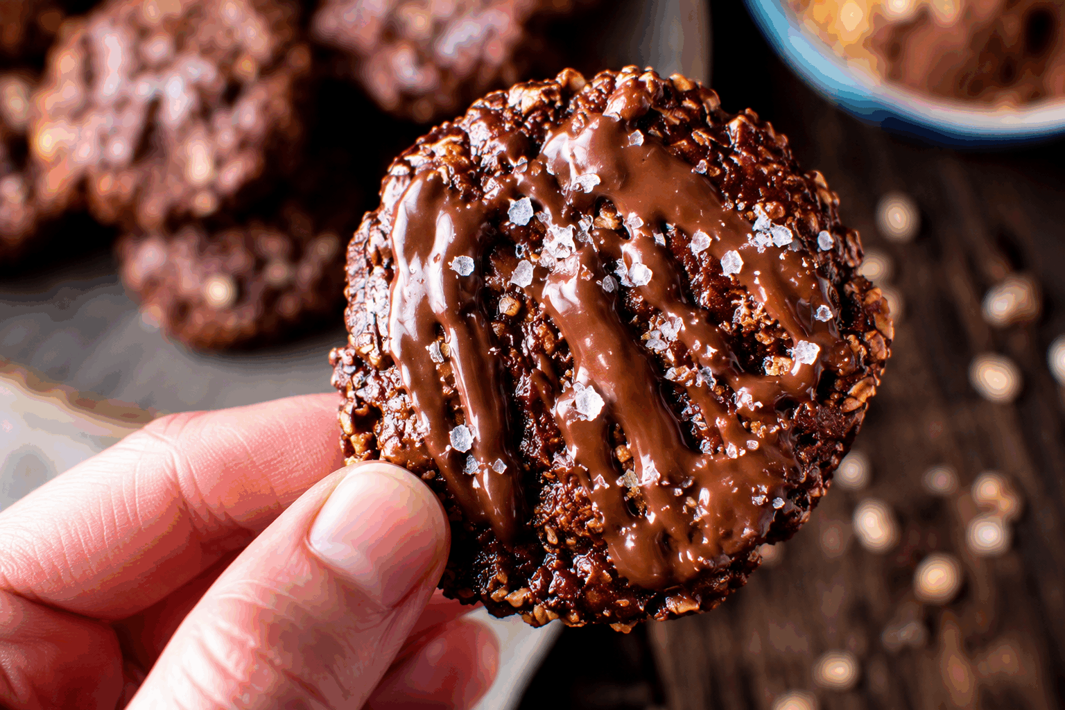Cookies choco-café sans farine : la recette rapide qui va vous étonner !✨ Description Découvrez ces cookies moelleux et fondants alliant la douceur du chocolat et l’arôme intense du café, sans une once de farine. Leur texture unique et leur saveur surprenante en font un dessert idéal pour les amateurs de gourmandises rapides et originales. Parfaits pour un goûter express ou un café entre amis. Informations Temps de préparation : 10 minutes Temps de cuisson : 12 minutes Nombre de portions : 12 cookies Difficulté : Facile Ingrédients Pour la pâte 150 g de pépites de chocolat noir 100 g de sucre roux 3 blancs d’œufs 1 cuillère à soupe de café instantané en poudre 1 pincée de sel 1 cuillère à café d’extrait de vanille 50 g de poudre d’amandes 1/2 cuillère à café de levure chimique Préparation Préchauffe le four à 180°C (chaleur tournante de préférence). Dans un saladier, monte les blancs d’œufs en neige ferme avec une pincée de sel. Dans un autre récipient, mélange le sucre roux, la poudre d’amandes, la levure chimique, le café instantané et l’extrait de vanille. Incorpore délicatement les blancs montés en neige au mélange sec à l’aide d’une spatule, en prenant soin de ne pas les casser. Ajoute ensuite les pépites de chocolat et mélange doucement pour les répartir uniformément. Sur une plaque recouverte de papier cuisson, dépose des petits tas de pâte en formant des cercles de 5 cm de diamètre environ, en les espaçant. Enfourne pour 12 minutes. Les cookies doivent être légèrement dorés sur les bords tout en restant moelleux au centre. Laisse refroidir quelques minutes avant de décoller délicatement et de transférer sur une grille. Astuces Pour renforcer le goût de café, tu peux humidifier légèrement la cuillère à café utilisée pour mieux dissoudre la poudre dans la pâte. Si tu souhaites une version encore plus gourmande, ajoute quelques grains de café concassés pour une texture croquante. Utilise un chocolat de bonne qualité pour un goût intense et une meilleure texture. Conserve les cookies dans une boîte hermétique pour préserver leur moelleux. Service Sers ces cookies avec une tasse de café noir ou un cappuccino pour une pause gourmande pleine de caractère. Ils sont aussi parfaits en accompagnement d’une glace à la vanille ou d’une crème légère pour un dessert express.