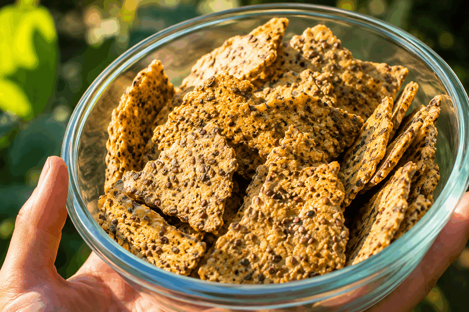 Crackers maison sans gluten et sans œufs, prêts en 2 ingrédients seulement 🌿✨