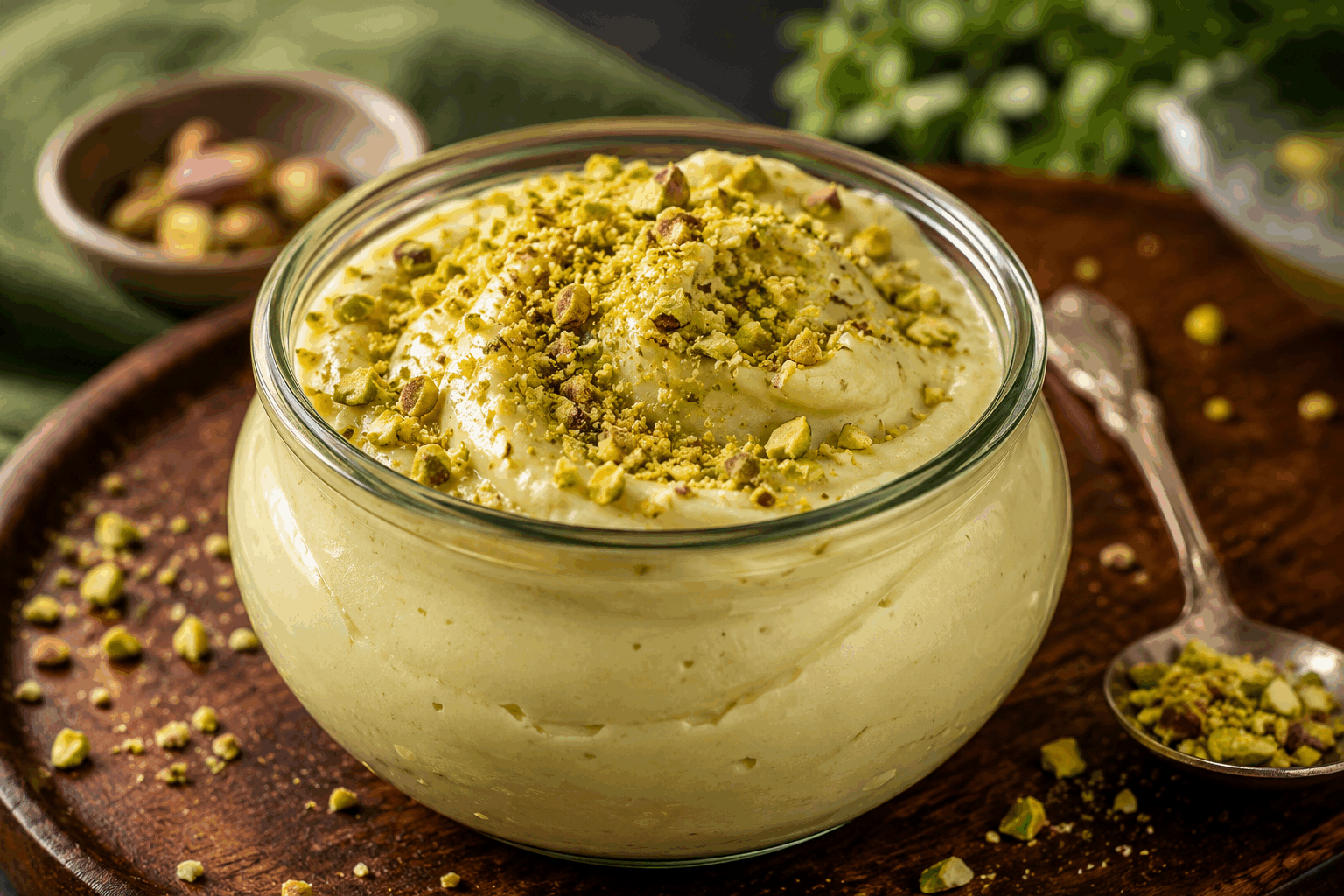 Crème de pistaches express avec seulement 2 ingrédients, rapide et irrésistible ! 🔥 Description Découvrez une crème de pistaches onctueuse et gourmande réalisée en un temps record avec seulement deux ingrédients simples. Parfaite pour agrémenter vos desserts, tartines ou boissons chaudes, cette préparation allie la richesse de la pistache à la douceur d’une base crémeuse. Une recette rapide, idéale pour ceux qui veulent se faire plaisir sans prise de tête ! Informations Temps de préparation : 5 minutes Temps de cuisson : 0 minute Nombre de portions : 4 à 6 personnes Difficulté : Facile Ingrédients Pour la crème de pistaches express 150 g de pistaches décortiquées, non salées 120 ml de crème liquide entière (30 % MG minimum) Préparation Torréfie légèrement les pistaches dans une poêle sèche sur feu moyen pendant 2 à 3 minutes pour intensifier leur saveur, puis laisse-les refroidir. Mixe les pistaches dans un blender ou un robot culinaire jusqu’à obtenir une poudre grossière. Ajoute la crème liquide progressivement tout en mixant jusqu’à obtenir une pâte lisse et onctueuse. Ajuste la quantité de crème si besoin pour obtenir la consistance désirée. Transfère la crème de pistaches dans un récipient hermétique et place-la au réfrigérateur pendant au moins 30 minutes pour la raffermir et développer les arômes. Avant utilisation, remue bien la crème. Elle peut se conserver jusqu’à 4 jours au frais. Astuces Utilise des pistaches non salées et non enrobées pour préserver la douceur naturelle de la crème. Pour une texture encore plus fine, tamise la poudre de pistaches avant d’ajouter la crème. Si tu souhaites une crème sucrée, ajoute une cuillère à soupe de miel ou de sucre glace lors du mixage. Cette crème peut aussi servir de base pour des glaces ou des garnitures dans des pâtisseries. Service Sers la crème de pistaches express bien froide en accompagnement d’une boule de glace vanille, sur des pancakes ou des gaufres, ou encore tartinée sur du pain frais aux noisettes. Elle apportera une touche raffinée et gourmande à tes desserts pour un effet irrésistible à chaque dégustation.