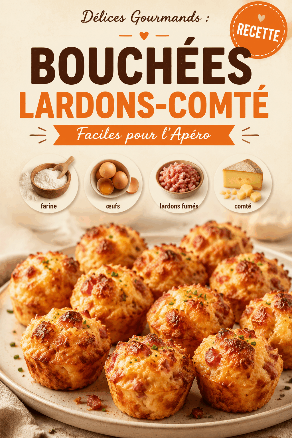Délices Gourmands : Bouchées Lardons-Comté Faciles pour l&rsquo;Apéro