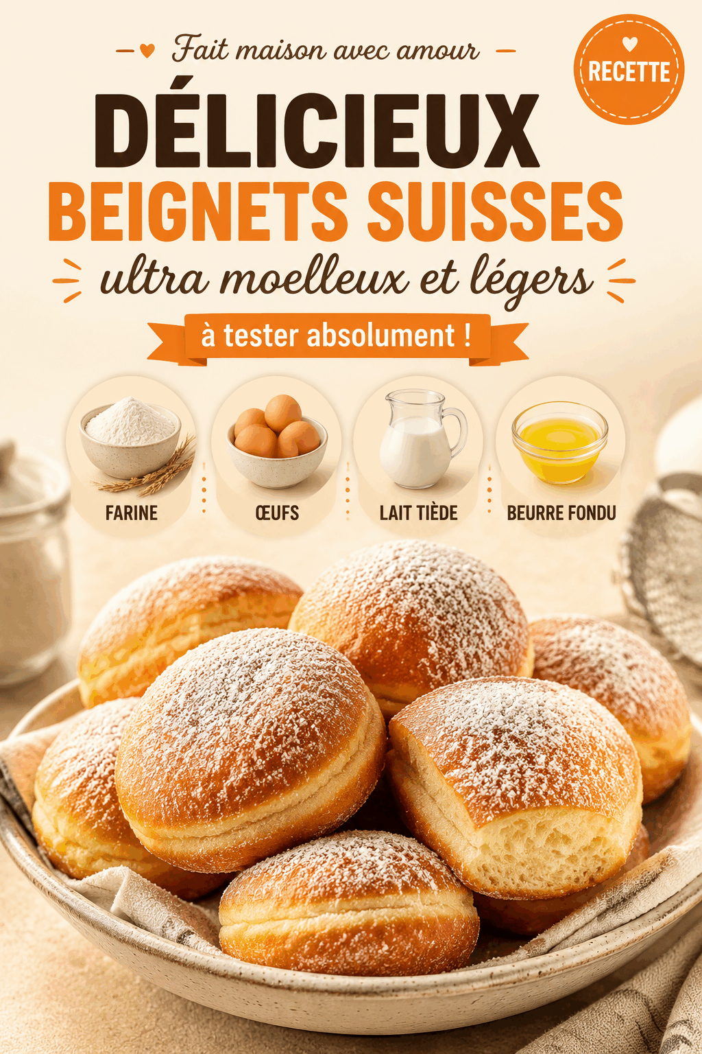 Délicieux beignets suisses ultra moelleux et légers à tester absolument !