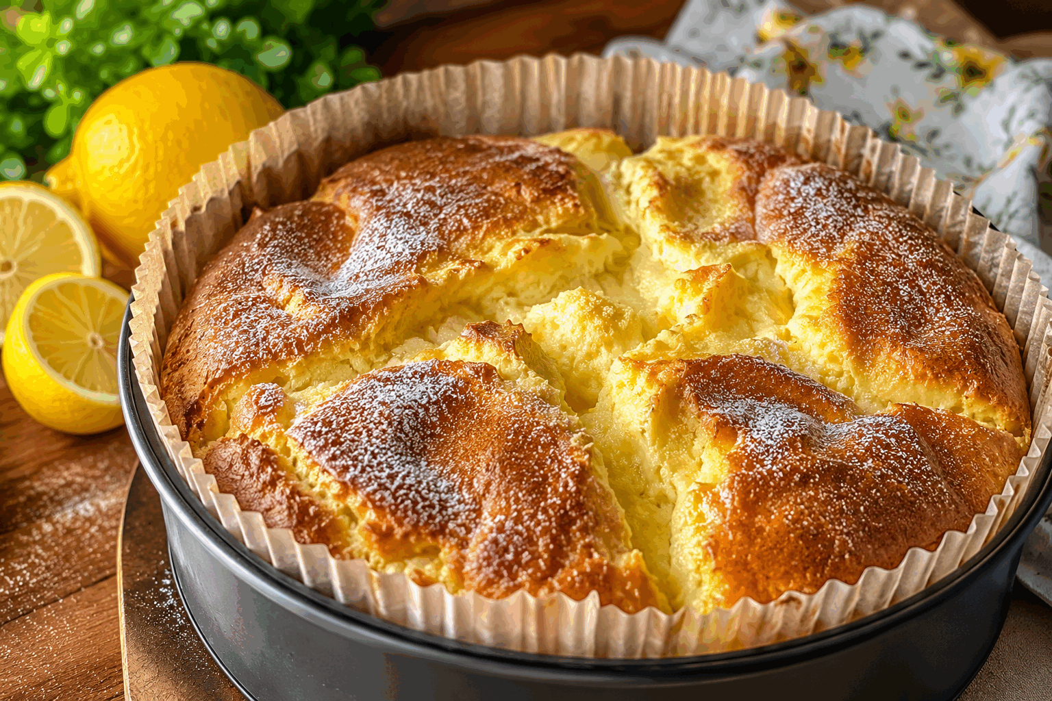 Gâteau au citron moelleux sans farine ni gluten, prêt en 5 ingrédients seulement ✨ Description Ce gâteau au citron est une merveille de douceur et de fraîcheur, parfaitement moelleux malgré l'absence de farine et de gluten. Sain et léger, il se prépare rapidement avec seulement cinq ingrédients, idéal pour les personnes sensibles au gluten ou cherchant une douceur simple et naturelle. Sa texture fondante et son goût délicatement acidulé en font un dessert parfait pour toutes les occasions, du goûter aux repas festifs. Informations Temps de préparation : 10 minutes Temps de cuisson : 30 minutes Nombre de portions : 6 personnes Difficulté : Facile Ingrédients Pour le gâteau 4 œufs 150 g de sucre 120 g de poudre d'amandes 1 citron (jus et zeste) 1 cuillère à café de levure chimique sans gluten Préparation Préchauffe le four à 180°C (chaleur statique). Rince soigneusement le citron, puis râpe finement le zeste et presse le jus. Dans un saladier, bats les œufs avec le sucre jusqu'à ce que le mélange blanchisse et devienne mousseux. Incorpore la poudre d'amandes, la levure chimique, le zeste et le jus de citron. Mélange délicatement pour obtenir une pâte homogène. Verse la préparation dans un moule à cake ou un moule rond préalablement beurré ou chemisé de papier cuisson. Enfourne pour 30 minutes, pique le gâteau avec la lame d’un couteau pour vérifier la cuisson : elle doit ressortir sèche. Laisse refroidir quelques minutes dans le moule avant de démouler sur une grille. Astuces Utilise des œufs à température ambiante pour un meilleur volume lors du battage. Si tu souhaites un goût encore plus intense, ajoute un peu plus de zeste de citron, sans toucher à la quantité de jus pour éviter d’humidifier trop la pâte. Pour un gâteau plus léger, tu peux remplacer la moitié du sucre par du miel liquide ou un édulcorant naturel. Conserve ce gâteau dans une boîte hermétique à température ambiante jusqu’à 3 jours, il se bonifie avec le temps. Service Servez ce gâteau moelleux au citron nature ou accompagné d’un coulis de fruits rouges ou d’un peu de crème fouettée pour un contraste gourmand. Il est idéal pour un goûter frais ou un dessert léger après un repas copieux. Parfait aussi pour une pause café ou un brunch.