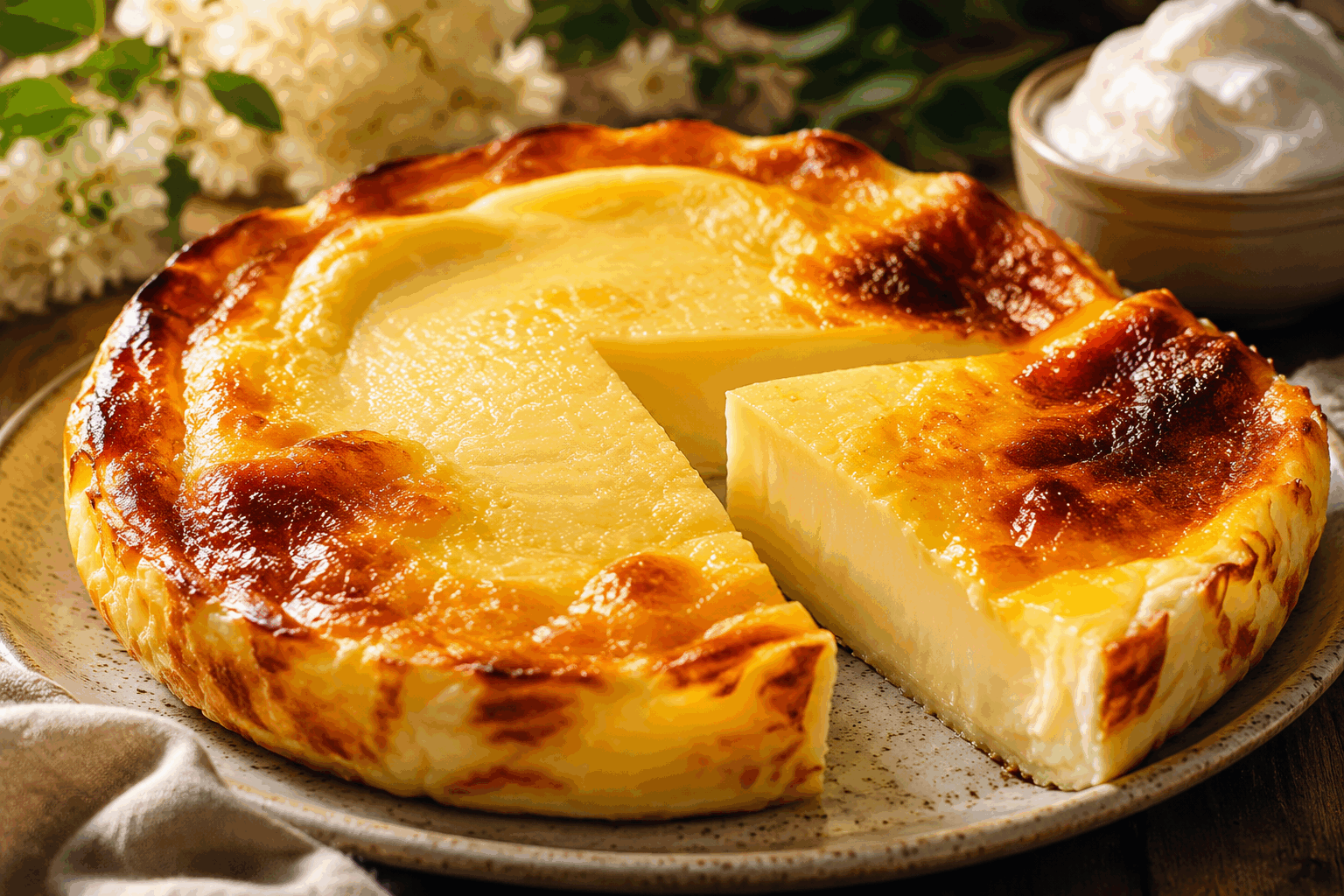 Gâteau au yaourt en 3 ingrédients, sans farine ni sucre ajouté, prêt en un clin d’œil 🍰 Description Ce gâteau au yaourt simple et rapide se prépare uniquement avec trois ingrédients, sans utiliser de farine ni de sucre ajouté. Sa texture moelleuse et légèrement acidulée en fait un dessert sain et léger, parfait pour un goûter ou un dessert improvisé. Sans gluten et sans sucre raffiné, il convient aux personnes recherchant une alternative gourmande et naturelle. Informations Temps de préparation : 5 minutes Temps de cuisson : 30 minutes Nombre de portions : 6 personnes Difficulté : Facile Ingrédients Pour le gâteau 1 pot de yaourt nature (125 g) 2 œufs 100 g de poudre de noisettes ou d’amandes (remplace la farine) Préparation Préchauffe le four à 180°C (th. 6). Verse le yaourt dans un saladier puis ajoute les œufs un par un en mélangeant bien à chaque ajout. Incorpore la poudre de noisettes ou d’amandes progressivement en mélangeant jusqu’à obtenir une pâte homogène. Verse la préparation dans un moule à gâteau chemisé ou légèrement graissé. Enfourne pendant 30 minutes, vérifie la cuisson en plantant la lame d’un couteau : elle doit ressortir sèche. Laisse tiédir avant de démouler délicatement. Astuces Pour un goût plus sucré sans sucre ajouté, ajoute un peu de compote de pommes non sucrée à la préparation. Utilise un moule en silicone pour faciliter le démoulage. Si tu souhaites varier les saveurs, remplace la poudre de noisettes par de la poudre d’amandes ou de coco. Pour une texture encore plus moelleuse, fouette les œufs en neige avant de les incorporer délicatement. Service Servir ce gâteau nature ou accompagné de fruits frais comme des fraises ou des framboises. Il s'apprécie aussi avec un filet de miel ou une cuillère de confiture maison pour un goûter gourmand mais équilibré. Idéal pour une pause rapide ou un dessert léger après un repas.