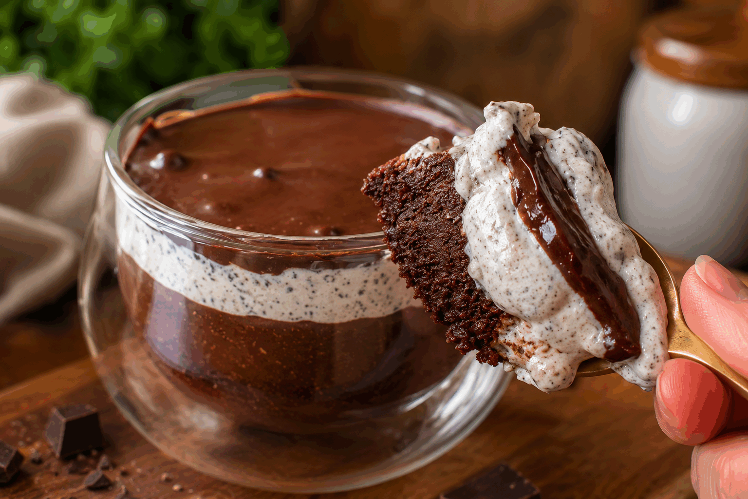 Gâteau chocolat-noisettes sans cuisson : prêt en 5 minutes, il fond en bouche 😍