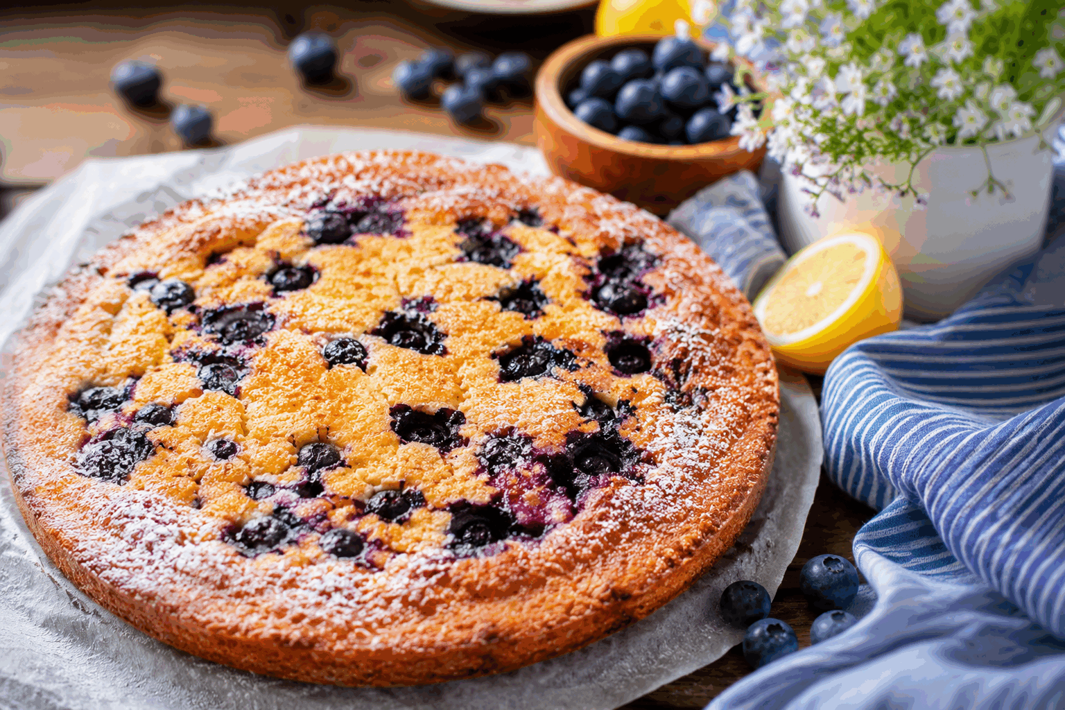 Gâteau moelleux cerises-citron avec un cœur fondant qui fait craquer tous les gourmands 😍 Description Ce gâteau moelleux combine la fraîcheur acidulée du citron et la douceur fruitée des cerises pour un équilibre parfait. Son cœur fondant au citron apporte une surprise gourmande qui ravira petits et grands. Idéal pour un goûter ensoleillé ou une occasion festive, il séduira tous les amateurs de desserts fruités et légers. Informations Temps de préparation : 20 minutes Temps de cuisson : 40 minutes Nombre de portions : 8 personnes Difficulté : Moyenne Ingrédients Pour le gâteau moelleux 150 g de farine 120 g de sucre en poudre 3 œufs 100 g de beurre fondu 1 sachet de levure chimique (environ 11 g) Le zeste d’un citron non traité 100 ml de lait 1 pincée de sel Pour la garniture cerises-citron fondante 250 g de cerises dénoyautées (fraîches ou surgelées) 100 g de sucre Le jus d’un citron 2 cuillères à soupe de maïzena 30 g de beurre Préparation Préchauffe le four à 180°C (th. 6). Dans un saladier, bats les œufs avec le sucre jusqu’à ce que le mélange blanchisse et devienne mousseux. Incorpore le beurre fondu et le lait, puis ajoute le zeste de citron et la pincée de sel. Mélange la farine tamisée avec la levure chimique, puis incorpore-les délicatement à la préparation humide jusqu’à obtenir une pâte homogène. Prépare la garniture fondante : dans une casserole, mélange les cerises dénoyautées, le sucre, le jus de citron et la maïzena. Fais chauffer à feu moyen en remuant régulièrement jusqu’à ce que la préparation épaississe. Hors du feu, ajoute le beurre et mélange pour obtenir un nappage brillant et fondant. Laisse tiédir. Verse la moitié de la pâte dans un moule beurré et fariné (environ 22 cm de diamètre). Répartis la garniture cerises-citron de manière uniforme sur la pâte. Recouvre avec le reste de la pâte en veillant à bien couvrir la garniture. Enfourne pour 35 à 40 minutes, jusqu’à ce que le gâteau soit doré et qu’un couteau inséré au centre ressorte légèrement humide mais sans pâte crue. Laisse refroidir avant de démouler délicatement. Astuces Pour un parfum plus intense, ajoute une cuillère à café d’extrait de vanille dans la pâte. Si tu utilises des cerises surgelées, pense à bien les égoutter et à les laisser décongeler au préalable pour éviter un excès d’humidité. Pour un gâteau encore plus aérien, monte les blancs d’œufs en neige et incorpore-les en dernier, délicatement. Ce gâteau se conserve 2 jours à température ambiante, couvert d’un film alimentaire, ou 4 jours au réfrigérateur. Service Déguste ce gâteau moelleux en dessert ou au goûter, accompagné d’un thé ou d’une infusion citronnée. Il peut aussi être servi tiède avec une boule de glace à la vanille pour un contraste de textures et de températures qui ravira les gourmands.