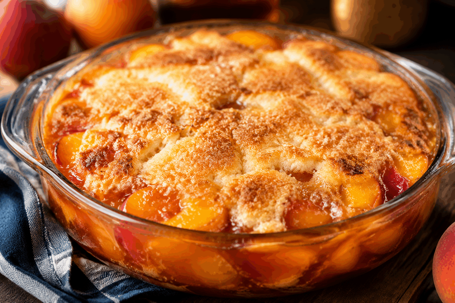 Gâteau pêches abricots fondant et croustillant en 5 minutes, un délice d’été 😍 Description Ce gâteau d’été allie la douceur fondante des pêches et des abricots à une texture croustillante irrésistible. Rapide et facile à préparer, il est parfait pour une pause gourmande en pleine saison fruitée. Sa légèreté et son parfum ensoleillé en font un dessert idéal pour les journées chaudes. Informations Temps de préparation : 5 minutes Temps de cuisson : 25 minutes Nombre de portions : 6 personnes Difficulté : Facile Ingrédients Pour la pâte 100 g de farine 80 g de sucre en poudre 1 cuillère à café de levure chimique 1 pincée de sel 2 œufs 80 ml de lait 50 g de beurre fondu 1 cuillère à café d’extrait de vanille Pour la garniture et le croustillant 2 pêches mûres 3 abricots 30 g de sucre roux 30 g de poudre d’amandes 30 g de beurre froid coupé en petits morceaux 30 g de flocons d’avoine Préparation Préchauffe le four à 180°C (thermostat 6). Lave, dénoyaute et coupe les pêches et abricots en fines tranches. Dans un saladier, mélange la farine, la levure, le sucre en poudre et la pincée de sel. Ajoute les œufs, le lait, le beurre fondu et l’extrait de vanille. Fouette jusqu’à obtenir une pâte lisse et homogène. Verse cette pâte dans un moule à gâteau préalablement beurré ou chemisé de papier sulfurisé. Dispose joliment les tranches de fruits sur la pâte en les enfonçant légèrement. Prépare le croustillant en mélangeant la poudre d’amandes, le sucre roux, les flocons d’avoine et le beurre froid. Travaille du bout des doigts pour obtenir un sable grossier. Répartis ce mélange croustillant sur les fruits et la pâte. Enfourne pour environ 25 minutes, jusqu’à ce que le gâteau soit doré et bien gonflé. Laisse tiédir avant de démouler et de servir. Astuces Pour un goût plus intense, ajoute un peu de zeste de citron ou de la cannelle dans la pâte. Utilise des fruits bien mûrs mais fermes pour éviter qu’ils ne rendent trop d’eau durant la cuisson. Le croustillant peut être remplacé par des amandes effilées grillées pour varier les textures. Ce gâteau se conserve 2 jours au réfrigérateur, idéalement sous cloche pour préserver la fraîcheur. Service Servez ce gâteau tiède ou à température ambiante, accompagné d’une boule de glace vanille ou d’un peu de crème fraîche pour plus de gourmandise. Parfait pour un dessert ou un goûter d’été en famille ou entre amis.
