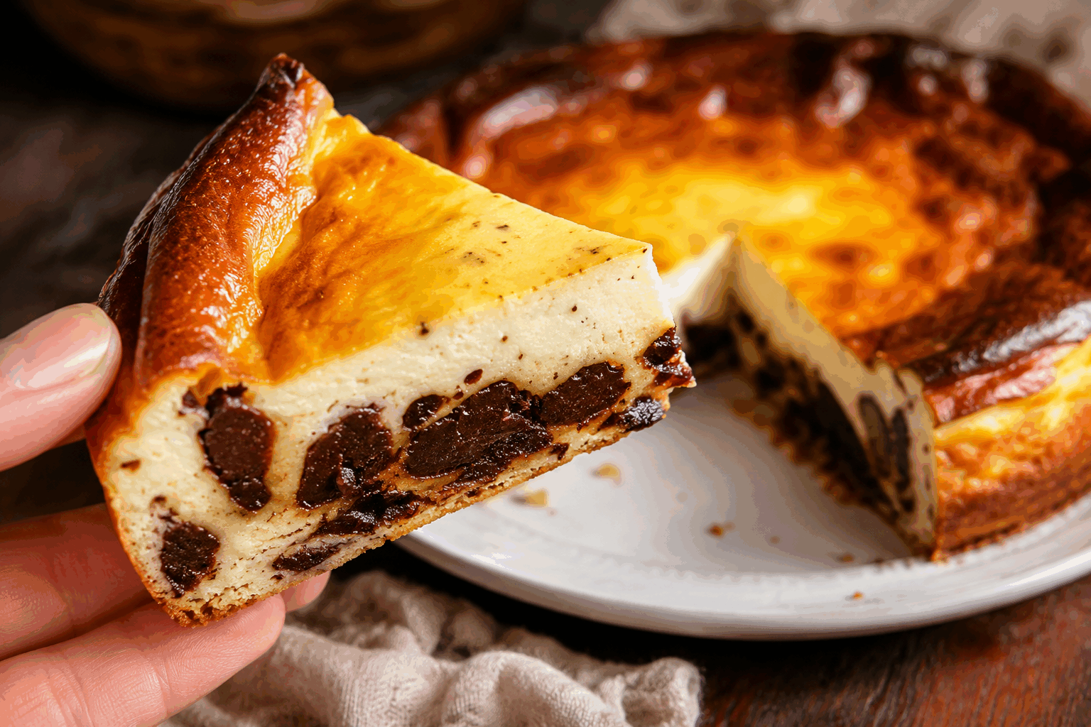 Gâteau stracciatella sans farine : 5 ingrédients et il fond en bouche ✨