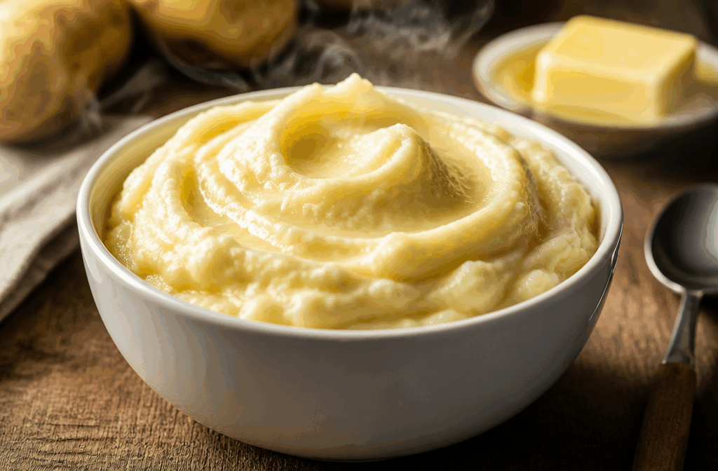 La purée de pommes de terre crémeuse en 5 minutes, le secret des vrais gourmands ✨ Description Cette purée de pommes de terre onctueuse et rapide à préparer est un incontournable pour tous les amateurs de saveurs simples et réconfortantes. Sa texture veloutée et son goût riche en font un accompagnement parfait pour de nombreux plats du quotidien ou des repas festifs. La recette exprime tout le secret des vrais gourmands : une purée savoureuse prête en un temps record. Informations Temps de préparation : 2 minutes Temps de cuisson : 3 minutes Nombre de portions : 4 personnes Difficulté : Facile Ingrédients Ingrédients principaux 600 g de pommes de terre à chair fondante (type Yukon Gold ou Charlotte) 100 ml de lait entier 50 g de beurre doux Sel fin Poivre du moulin Optionnel 2 cuillères à soupe de crème fraîche épaisse Une pincée de muscade râpée Préparation Pelez les pommes de terre et coupez-les en petits cubes uniformes pour favoriser une cuisson rapide. Placez-les dans un récipient adapté au micro-ondes avec un fond d’eau (environ 2 cuillères à soupe) pour éviter qu’elles ne sèchent. Couvrez le récipient avec un couvercle ou un film alimentaire micro-ondable perforé et faites cuire à puissance maximale pendant 3 minutes. Vérifiez la cuisson en piquant un cube avec la pointe d’un couteau : s’il s’écrase facilement, poursuivez la recette, sinon prolongez la cuisson d’une minute. Égouttez si nécessaire, puis écrasez les pommes de terre à l’aide d’un presse-purée ou d’une fourchette pour obtenir une texture lisse. Chauffez le lait avec le beurre jusqu’à ce que ce dernier soit fondu puis incorporez ce mélange petit à petit aux pommes de terre en remuant doucement pour obtenir une purée crémeuse. Assaisonnez avec le sel, le poivre et, si vous le souhaitez, la muscade râpée et la crème fraîche pour encore plus d’onctuosité. Astuces Utilisez des pommes de terre à chair fondante pour une texture naturellement lisse et pas farineuse. Ne surchargez pas en lait d’un coup, ajoutez-le progressivement pour gérer la consistance parfaite. Si vous préférez une purée ultra fine, passez-la au tamis ou au moulin à légumes après l’écrasement. Réchauffez votre purée à feu doux avec un peu de lait en remuant pour retrouver l’onctuosité en cas de restes. Service Servez cette purée crémeuse en accompagnement d’une viande rôtie, d’un poisson grillé ou d’un plat en sauce. Présentez-la dans un beau plat creux, décorée d’un peu de persil ou de ciboulette finement ciselée pour une touche fraîche et colorée. Idéale pour un dîner en famille ou un repas convivial entre amis, elle ravira petits et grands gourmands.