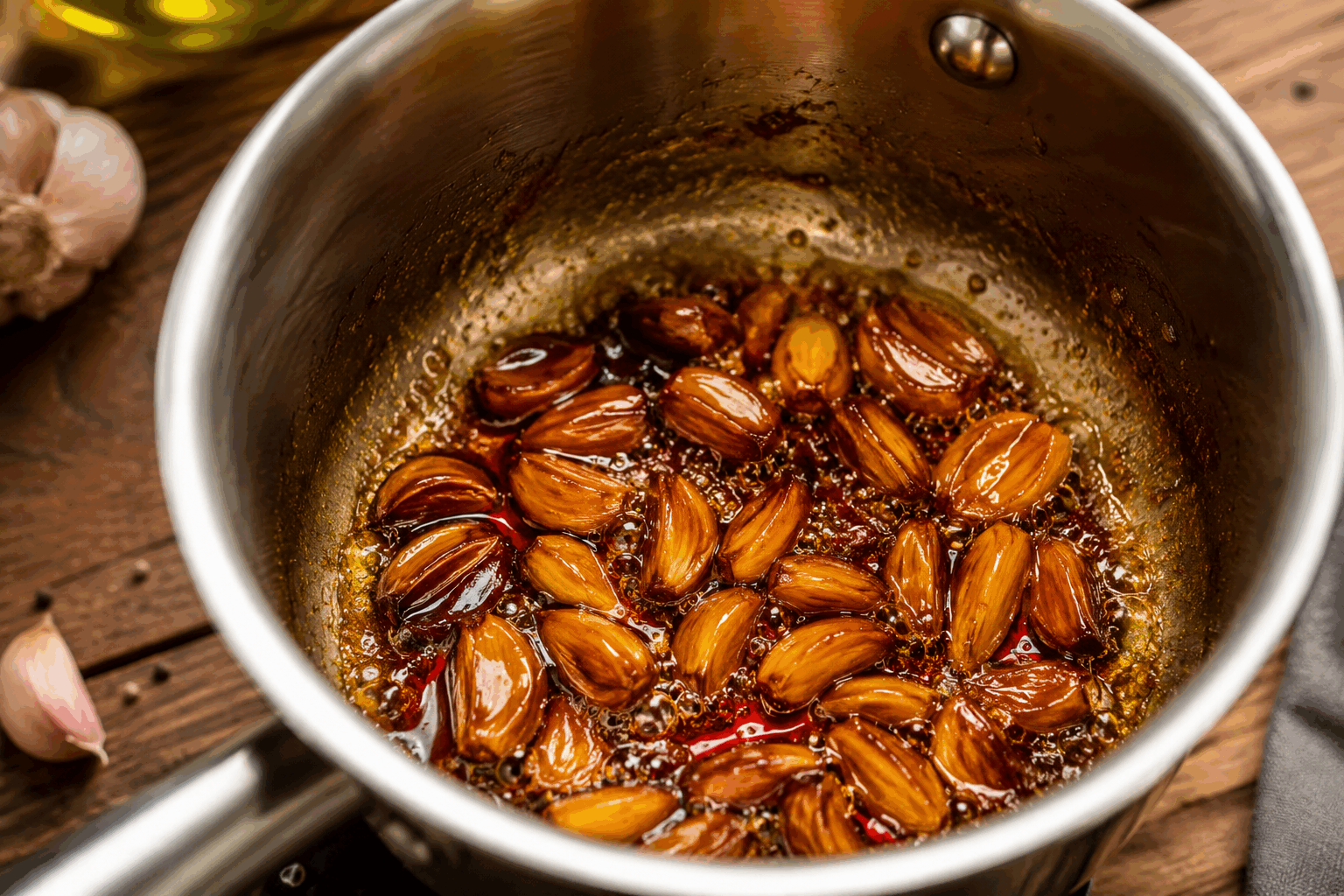 La recette secrète de l’ail rôti qui va révolutionner vos plats en 10 minutes 🔥 Description Découvrez une astuce simple et rapide pour sublimer l’ail en seulement dix minutes, apportant une douceur caramélisée et un parfum intense à vos préparations. Cette recette facile et express est idéale pour rehausser vos viandes, légumes ou tartines en un tour de main. Informations Temps de préparation : 2 minutes Temps de cuisson : 8 minutes Nombre de portions : 4 personnes Difficulté : Facile Ingrédients Pour l’ail rôti 4 têtes d’ail 2 cuillères à soupe d’huile d’olive 1 pincée de sel 1 pincée de poivre noir moulu Optionnel : 1 branche de thym frais Préparation Préchauffez le four à 220°C (chaleur tournante de préférence) pour une cuisson rapide et homogène. Coupez le haut de chaque tête d’ail pour dégager les gousses sans les séparer. Placez les têtes d’ail sur une feuille de papier aluminium, arrosez-les d’huile d’olive, salez, poivrez et déposez éventuellement la branche de thym dessus. Refermez hermétiquement la papillote en aluminium afin de garder toute la vapeur pendant la cuisson. Enfournez et laissez cuire pendant 8 minutes, jusqu’à ce que les gousses soient tendres et légèrement caramélisées. Sortez l’ail du four et laissez tiédir 2 minutes avant de presser les gousses pour en extraire la purée douce et parfumée. Astuces Utilisez de l’ail frais et ferme pour un meilleur rendement et un goût plus subtil. Si vous ne disposez pas d’un four, utilisez une poêle avec un couvercle en cuisant à feu doux pendant 10 minutes en remuant. Conservez l’ail rôti dans un bocal hermétique avec de l’huile d’olive au réfrigérateur jusqu’à une semaine. Ajoutez une pincée de piment d’Espelette ou de paprika pour relever légèrement le goût si désiré. Service Servez l'ail rôti écrasé sur des toasts de pain grillé pour un apéritif délicieux, incorporez-le dans des purées ou sauces pour relever vos plats, ou accompagnez-le d’un plat de viande rôtie ou de légumes méditerranéens. Cette préparation révèle tout son potentiel dans vos recettes quotidiennes et festives.