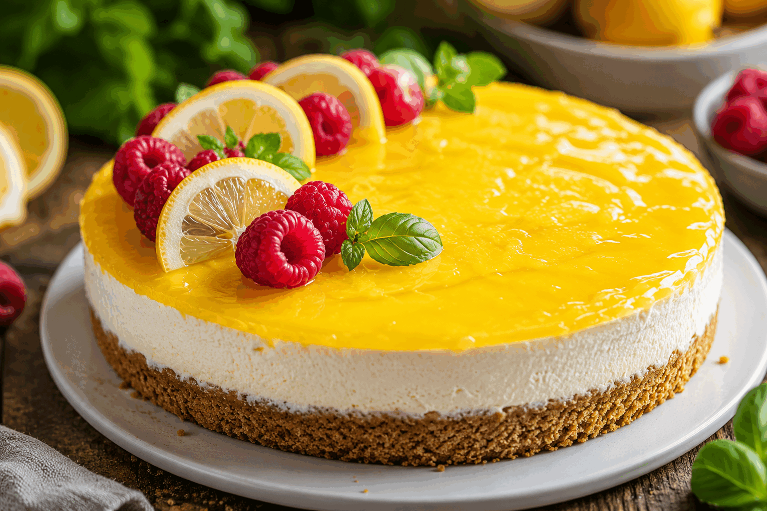 Le cheesecake citron sans cuisson qui fond en 5 minutes, un délice léger et frais 🍋 Description Ce cheesecake citron sans cuisson est une gourmandise légère et rafraîchissante, parfaite pour les belles journées d'été ou pour une pause sucrée rapide. Sa texture onctueuse et fondante alliée à l'acidité délicate du citron en fait un dessert irrésistible, prêt en un clin d'œil sans passer par la cuisson. Informations Temps de préparation : 15 minutes Temps de cuisson : 0 minute Nombre de portions : 6 personnes Difficulté : Facile Ingrédients Pour la base 150 g de biscuits digestifs ou petits beurres 70 g de beurre doux fondu Pour la garniture citronnée 300 g de fromage blanc (ou fromage frais type Philadelphia) 200 ml de crème liquide entière bien froide 90 g de sucre glace 2 citrons jaunes (zeste et jus) 3 feuilles de gélatine (environ 6 g) ou 1 sachet d'agar-agar 1 cuillère à café d'extrait de vanille (facultatif) Préparation Émiette finement les biscuits puis mélange-les avec le beurre fondu jusqu'à obtenir une pâte sableuse homogène. Tapisse le fond d’un moule à charnière (20 cm de diamètre) avec ce mélange en tassant bien à l’aide du dos d’une cuillère. Réserve au frais. Fais tremper les feuilles de gélatine dans un bol d’eau froide pendant 5 minutes. Dans une casserole, chauffe légèrement le jus de citron (sans le faire bouillir). Essore la gélatine et ajoute-la au jus de citron chaud, mélange jusqu’à dissolution complète. Laisse tiédir. Dans un saladier, fouette le fromage blanc avec le sucre glace, le zeste de citron et l’extrait de vanille jusqu’à obtenir une crème lisse. Monte la crème liquide en chantilly ferme à l’aide d’un batteur électrique. Incorpore délicatement la chantilly au mélange au fromage blanc à l’aide d’une spatule, puis ajoute le jus de citron gélifié petit à petit en mélangeant doucement. Verse la préparation sur la base biscuitée et lisse la surface. Place le cheesecake au réfrigérateur pendant au moins 3 heures pour qu’il prenne bien. Pour une texture encore plus fondante, tu peux le sortir 5 minutes avant dégustation. Astuces Utilise des citrons bio pour pouvoir récupérer les zestes en évitant tout pesticide. Pour remplacer la gélatine, l’agar-agar est une bonne option végétale, mais respecte bien les doses et les temps de cuisson indiqués. Veille à ce que la crème liquide soit très froide avant de la monter en chantilly pour un meilleur résultat. Tu peux décoré ton cheesecake avec quelques zestes de citron, des tranches fines ou des feuilles de menthe pour une touche fraîche supplémentaire. Service Servez ce cheesecake bien frais, accompagné d’un coulis de fruits rouges ou d’un thé glacé. Ce dessert est idéal en fin de repas léger, lors d’un brunch ou pour un goûter estival convivial.
