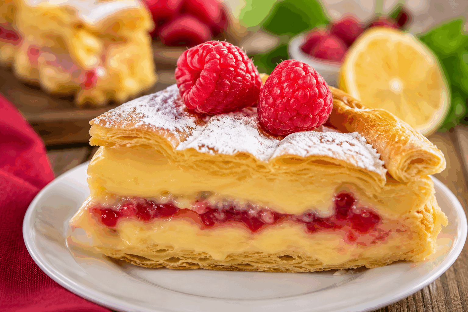 Le gâteau citron-framboise de mamie, si crémeux qu’il fond en bouche ✨
