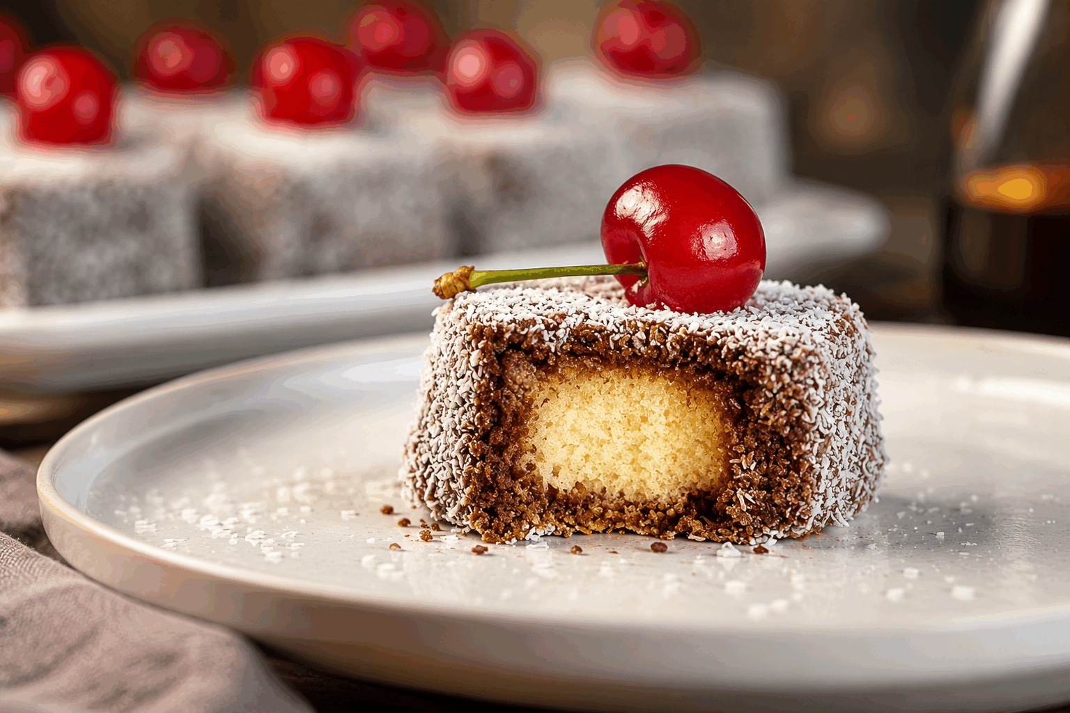 Mini Lamingtons ultra moelleux : 5 minutes et ça fond dans la bouche 😍