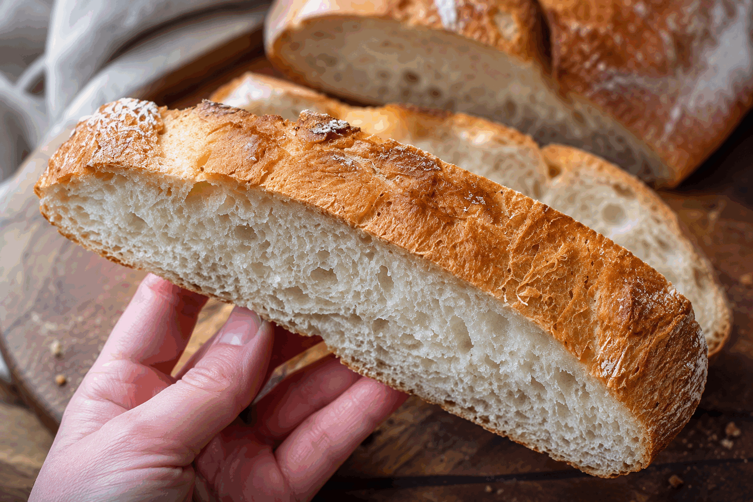 Pain facile au fromage blanc en 5 minutes : de grosses tranches moelleuses à savourer vite 😍 Description Ce pain rapide au fromage blanc est une excellente alternative moelleuse et légère au pain traditionnel. En seulement 5 minutes de préparation, vous obtenez de grosses tranches savoureuses, parfaites pour accompagner vos petits-déjeuners ou vos goûters. Son goût subtil et sa texture tendre en font un incontournable à déguster vite, chaud ou refroidi. Informations Temps de préparation : 5 minutes Temps de cuisson : 35 minutes Nombre de portions : 8 grosses tranches Difficulté : Facile Ingrédients Pour la pâte 250 g de farine de blé T55 250 g de fromage blanc (20% de matière grasse) 1 sachet de levure chimique (environ 11 g) 1 cuillère à café de sel 1 cuillère à soupe d'huile d'olive 1 cuillère à café de sucre (facultatif) Préparation Préchauffe le four à 180°C (chaleur statique). Dans un grand bol, mélange la farine, la levure chimique, le sel et le sucre. Ajoute le fromage blanc et l'huile d'olive, puis mélange à la spatule ou à la cuillère en bois jusqu'à obtenir une pâte homogène mais légèrement collante. Verse la pâte dans un moule à cake légèrement huilé ou chemisé de papier sulfurisé, et lisse la surface avec une spatule. Enfourne pour environ 35 minutes. Vérifie la cuisson en plantant la lame d'un couteau : elle doit ressortir sèche. Laisse tiédir quelques minutes avant de démouler et de découper en grosses tranches moelleuses. Astuces Utilise un fromage blanc avec une teneur en matière grasse autour de 20% pour plus de moelleux. Ne travaille pas trop la pâte pour garder une texture légère et aérée. Si tu préfères un pain un peu plus croustillant, termine la cuisson avec 5 minutes en mode grill. Conserve ce pain dans un torchon propre pour garder son moelleux plusieurs heures. Service Ce pain se savoure aussi bien au petit-déjeuner avec du beurre et de la confiture, qu'en sandwich salé pour un déjeuner rapide. Il accompagne parfaitement les plats en sauce ou se déguste simplement grillé avec un peu d'huile d'olive et des herbes fraîches lors d'un apéritif convivial.