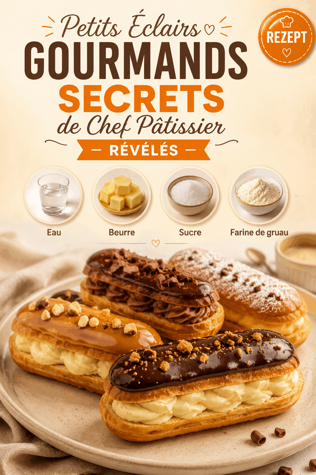 Petits Éclairs Gourmands : Secrets de Chef Pâtissier Révélés