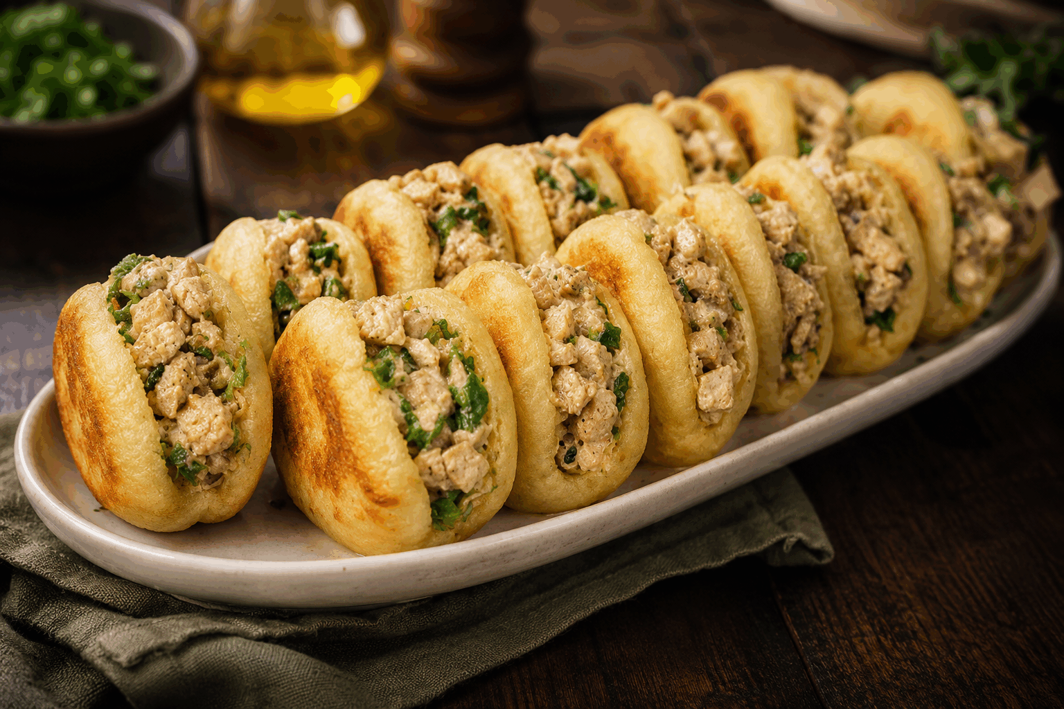 Petits pains moelleux à la poêle en 10 minutes, la recette facile qui change tout 🔥 Description Ces petits pains moelleux cuits à la poêle sont rapides à préparer et offrent une texture tendre avec une croûte légèrement dorée. Parfaits pour un petit-déjeuner improvisé ou un accompagnement gourmand, ils peuvent se déguster nature ou garnis selon vos envies. Cette recette express simplifie la préparation traditionnelle du pain tout en conservant un goût savoureux. Informations Temps de préparation : 5 minutes Temps de cuisson : 5 minutes Nombre de portions : 6 petits pains Difficulté : Facile Ingrédients Pour la pâte 250 g de farine de blé T55 1 sachet de levure chimique (environ 11 g) 1 cuillère à café de sucre 1/2 cuillère à café de sel 150 ml de lait tiède 2 cuillères à soupe d'huile d'olive Préparation Mélange dans un saladier la farine, la levure chimique, le sucre et le sel. Ajoute progressivement le lait tiède et l'huile d'olive tout en mélangeant avec une cuillère en bois jusqu'à obtenir une pâte homogène et légèrement collante. Pétris légèrement la pâte sur un plan fariné pendant environ 1 minute, puis forme 6 boules de taille égale. Fais chauffer une poêle antiadhésive à feu moyen sans ajouter de matière grasse. Dépose les boules de pâte dans la poêle, aplatis-les légèrement avec la paume de la main pour obtenir des disques d’environ 2 cm d’épaisseur. Cuis les petits pains 3 minutes de chaque côté jusqu’à ce qu’ils soient dorés et gonflés, en baissant un peu le feu si besoin pour éviter qu’ils brûlent. Retire-les de la poêle et laisse-les tiédir sur une grille avant de les déguster. Astuces Pour plus de moelleux, tu peux remplacer la moitié du lait par du yaourt nature. Si tu n’as pas de levure chimique, utilise 1/2 sachet de levure de boulanger et laisse reposer la pâte 30 minutes avant cuisson. Pense à bien chauffer la poêle avant de déposer les pains pour une cuisson uniforme et une belle coloration. Varie les plaisirs en ajoutant des herbes fraîches, des graines ou du fromage dans la pâte pour plus de saveurs. Service Serre ces petits pains moelleux tièdes, accompagnés de confiture, de miel ou de beurre salé pour un petit déjeuner gourmand. Ils conviennent aussi parfaitement en accompagnement d’une soupe ou d’une salade pour un repas léger. Présente-les dans une corbeille sur la table pour un moment convivial et rapide.