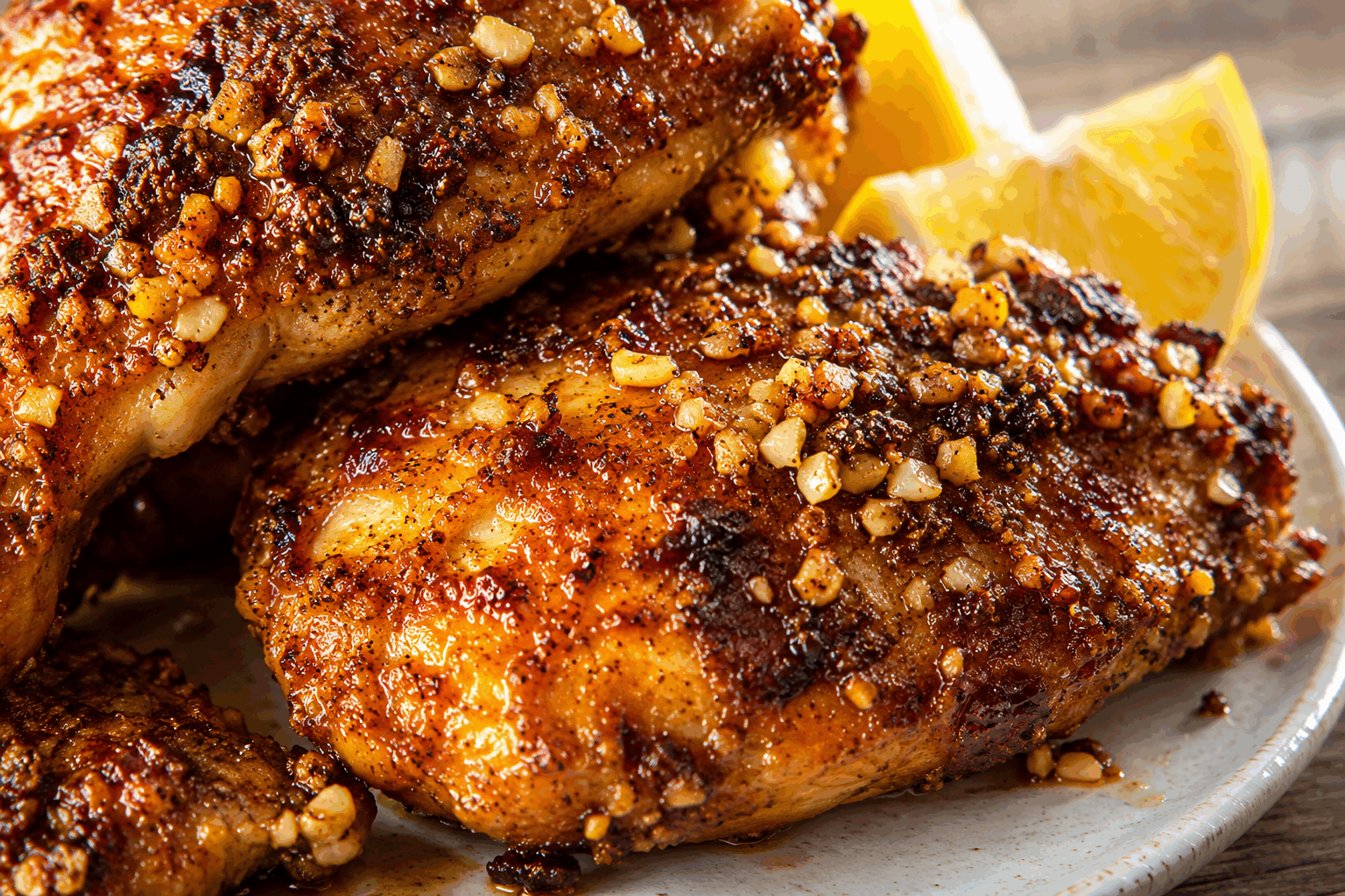 Poulet rôti au miel et noix : la recette rapide en 30 minutes qui fond en bouche 🔥 Description Ce poulet rôti au miel et noix est une recette gourmande et rapide, idéale pour les soirs de semaine ou un repas convivial. La douceur du miel se marie parfaitement avec le croquant des noix, créant une texture fondante et savoureuse en bouche. Simple à réaliser, ce plat réchauffe les cœurs et éveille les papilles en seulement 30 minutes. Informations Temps de préparation : 10 minutes Temps de cuisson : 20 minutes Nombre de portions : 4 personnes Difficulté : Facile Ingrédients Pour le poulet 4 cuisses de poulet (environ 150 g chacune) 2 cuillères à soupe de miel liquide 40 g de noix concassées 2 gousses d’ail 2 cuillères à soupe d’huile d’olive 1 cuillère à soupe de sauce soja 1 citron (jus et zestes) Sel et poivre noir du moulin Quelques brins de thym frais Préparation Préchauffe le four à 200°C (chaleur tournante si possible). Écrase les gousses d’ail et mélange-les avec le miel, l’huile d’olive, la sauce soja, le jus et les zestes de citron, du sel, du poivre, et le thym effeuillé pour préparer la marinade. Badigeonne généreusement les cuisses de poulet avec cette marinade, puis parsème-les de noix concassées, en les pressant légèrement pour qu'elles adhèrent bien. Dispose les cuisses dans un plat allant au four en veillant à garder un peu de marinade dans le plat pour éviter que le poulet ne sèche. Enfourne pour 20 minutes en arrosant régulièrement le poulet avec le jus de cuisson pour le rendre bien fondant. Vérifie la cuisson : la peau doit être dorée et croustillante, le jus clair lorsqu’on pique la chair avec la pointe d’un couteau. Astuces Pour un goût plus intense, laisse mariner le poulet 30 minutes à l’avance au réfrigérateur. Tu peux remplacer les noix par des noisettes ou amandes selon ce que tu as sous la main. Attention à ne pas trop saler, la sauce soja apporte déjà de la salinité. Accompagne ce plat d’un riz basmati ou de légumes rôtis pour un repas complet et équilibré. Service Servez ce poulet rôti au miel et noix bien chaud, accompagné d’un riz parfumé ou d’une purée maison pour équilibrer la douceur du miel. Présentez-le sur un plat avec quelques noix entières et un brin de thym pour une touche élégante. Ce plat est parfait pour un dîner rapide et chaleureux en famille ou entre amis.