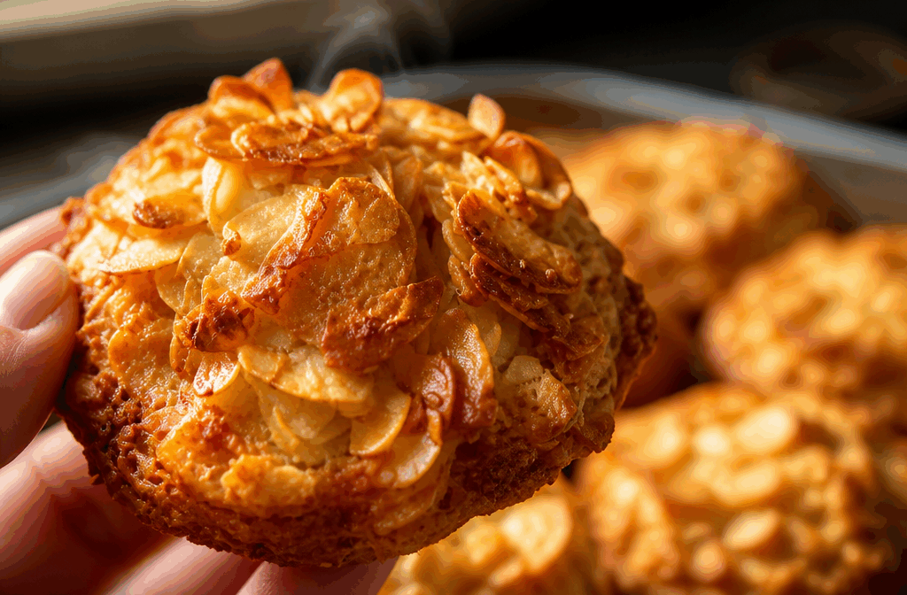 Rochers aux amandes sans farine ni beurre, 3 ingrédients pour fondre de plaisir 😋 Description Ces rochers aux amandes sont de petits délices croustillants et fondants, parfaits pour une pause gourmande saine. Sans farine ni beurre, ils conviennent parfaitement aux personnes cherchant une recette légère et simple. Faciles à réaliser, ces biscuits séduisent par leur saveur douce d’amande et leur texture légèrement dorée. Informations Temps de préparation : 10 minutes Temps de cuisson : 15 minutes Nombre de portions : 20 pièces environ Difficulté : Facile Ingrédients Pour les rochers 150 g de poudre d’amandes 100 g de sucre glace 2 blancs d’œufs Préparation Préchauffe le four à 160°C (chaleur statique). Dans un saladier, monte les blancs d’œufs en neige ferme avec une pincée de sel. Incorpore délicatement le sucre glace aux blancs montés, puis ajoute la poudre d’amandes en soulevant la préparation pour ne pas casser les blancs. Forme des petits tas de pâte à l’aide de deux cuillères à café ou d’une poche à douille sur une plaque recouverte de papier cuisson, en les espaçant légèrement. Enfourne pour 12 à 15 minutes, jusqu’à ce que les rochers soient légèrement dorés sur le dessus. Laisse refroidir complètement sur une grille avant de les décoller et de les déguster. Astuces Pour un goût plus intense, torréfie légèrement la poudre d’amandes avant de l’incorporer. Veille à bien monter les blancs en neige ferme pour obtenir des rochers aérés et légers. Tu peux remplacer le sucre glace par du sucre de coco pour une version encore plus saine. Conserve les rochers dans une boîte hermétique à température ambiante pour garder tout leur croquant. Service Sers ces rochers aux amandes avec une tasse de thé ou de café pour un moment convivial. Ils sont parfaits en fin de repas ou pour accompagner un dessert léger. Leur simplicité et leur finesse raviront aussi bien petits que grands.