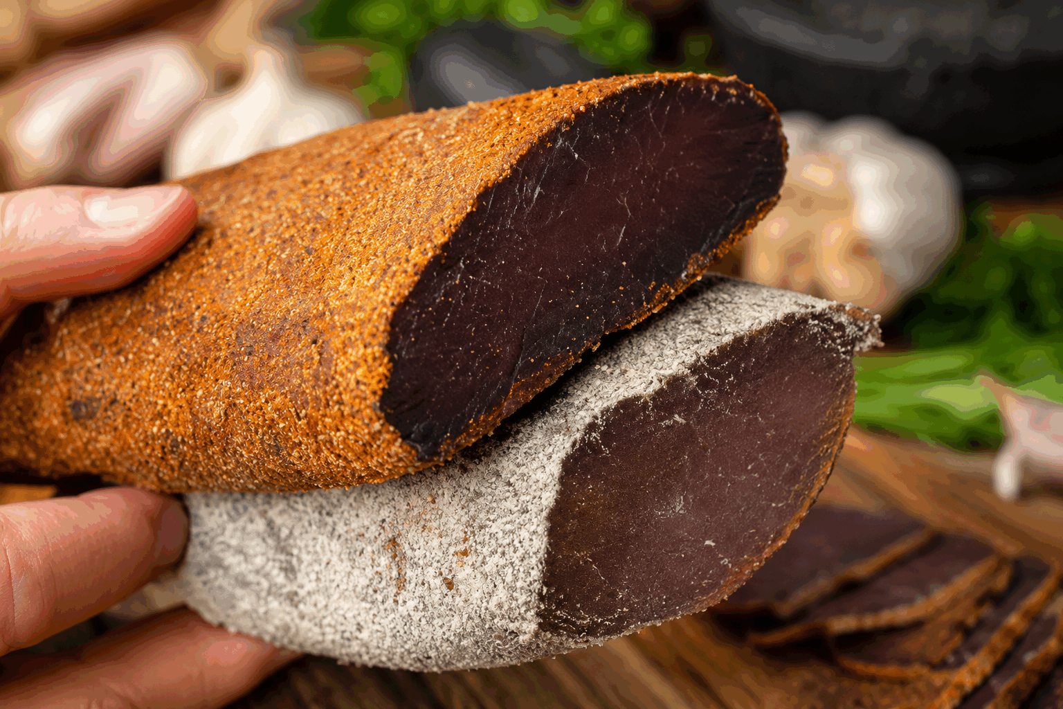 Saucisson maison sans cuisson ni additif, prêt en 5 minutes pour un goût incroyable 🔥 Description Cette recette vous propose de réaliser un "saucisson" maison original, sans cuisson ni additif artificiel, idéal pour une collation rapide et saine. Façonné à partir d’ingrédients naturels, il présente une texture ferme et un goût savoureux riche en saveurs. Parfait pour les amateurs de charcuterie maison cherchant simplicité et authenticité. Informations Temps de préparation : 5 minutes Temps de cuisson : 0 minute Nombre de portions : 6 pièces Difficulté : Facile Ingrédients Pour le "saucisson" végétal 200 g de noix de cajou non salées 100 g de graines de tournesol 50 g de tomates séchées 2 cuillères à soupe de levure nutritionnelle 1 cuillère à soupe de sauce tamari (ou sauce soja) 1 cuillère à café de paprika fumé 1 cuillère à café d’ail en poudre 1 cuillère à café de sel 1 cuillère à soupe d’huile d’olive 2 cuillères à soupe d’eau froide Poivre noir du moulin, selon goût Pour l’enrobage 50 g de farine de riz ou farine de pois chiche 30 g d’amandes concassées finement Préparation Mixez finement les noix de cajou et les graines de tournesol jusqu’à obtenir une texture proche de la poudre grossière. Ajoutez les tomates séchées, la levure nutritionnelle, le paprika, l’ail, le sel, le poivre, la sauce tamari, l’huile d’olive et l’eau froide. Mixez de nouveau jusqu’à obtenir une pâte homogène et malléable, elle doit pouvoir se tenir en boudin sans s’émietter. Versez la farine dans une assiette creuse, ajoutez les amandes concassées dans une deuxième assiette. Façonnez la pâte en boudins d’environ 15 cm de long et 4 cm de diamètre. Roulez chaque boudin dans la farine puis dans les amandes pour bien les enrober, cela donnera un aspect "saucisson" et fermera la pâte. Réfrigérez 30 minutes si possible pour raffermir avant de déguster, sinon servez immédiatement. Astuces Utilisez des ingrédients à température ambiante pour faciliter le mixage. Remplacez les noix de cajou par des noix ou des noisettes pour varier les saveurs. Pour un goût plus prononcé, ajoutez un peu de piment d’Espelette ou de cumin en poudre. Conservez votre saucisson dans un film alimentaire au réfrigérateur et consommez-le dans les 3 jours pour une fraîcheur optimale. Service Servez ce saucisson maison en apéritif coupé en fines tranches avec du pain croustillant, des cornichons et une bonne moutarde. Accompagnez-le également d’une salade verte ou de crudités pour un encas sain et gourmand, idéal lors d’un pique-nique ou d’un buffet convivial.