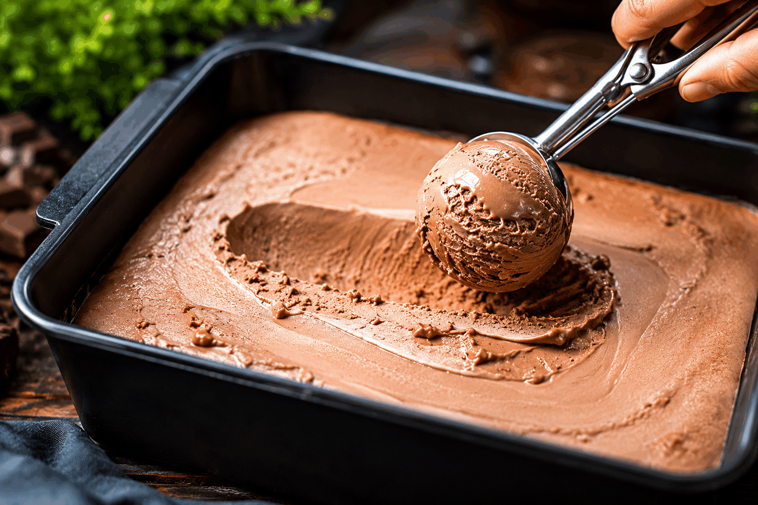 Seulement 3 ingrédients : une glace au chocolat prête en 5 min ✨ Description Cette délicieuse glace au chocolat ne nécessite que trois ingrédients simples et est prête en seulement 5 minutes. Elle est crémeuse, riche en saveurs de chocolat et parfaite pour une envie sucrée de dernière minute ou un dessert rapide. Informations Temps de préparation : 5 minutes Temps de cuisson : 0 minute Nombre de portions : 4 personnes Difficulté : Facile Ingrédients Ingrédients principaux 250 ml de crème entière froide 200 g de lait concentré sucré 50 g de cacao en poudre non sucré Préparation Dans un grand bol, versez la crème entière bien froide. Fouettez la crème à l'aide d'un batteur électrique jusqu'à ce qu'elle épaississe et forme des pics fermes. Ajoutez le lait concentré sucré et le cacao en poudre à la crème fouettée. Mélangez délicatement à l'aide d'une spatule jusqu'à obtention d'un mélange homogène. Versez la préparation dans un récipient hermétique et congelez pendant au moins 2 heures avant de servir. Astuces Pour un arôme plus intense, utilisez du cacao en poudre de haute qualité. Ajoutez une pincée de sel pour rehausser la saveur du chocolat. Pour une présentation sophistiquée, saupoudrez de copeaux de chocolat avant de servir. Service Servez la glace au chocolat dans des coupes individuelles et décorez avec des pépites de chocolat ou des fruits frais. C'est un dessert idéal pour une soirée conviviale entre amis ou une fin de repas rapide et gourmande en famille.