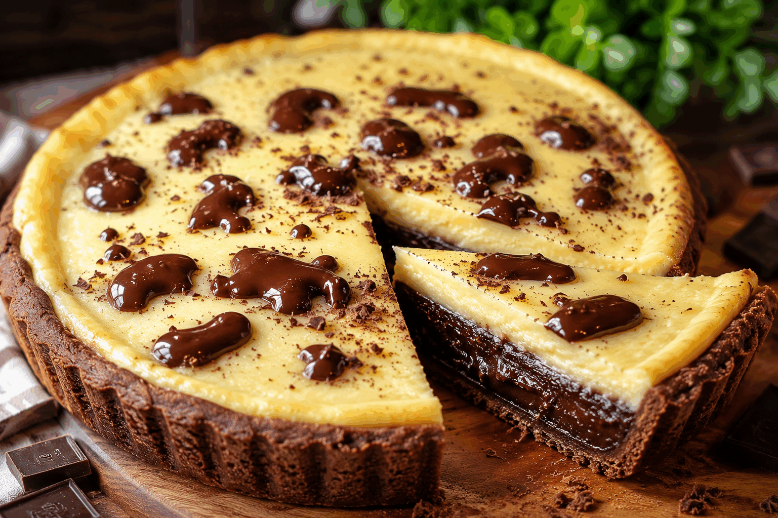 Un gâteau banane-choco en 5 minutes qui fond dans la bouche ! 👌✨ Description Ce gâteau express allie la douceur naturelle de la banane à la gourmandise du chocolat pour un dessert ultra fondant. Rapide à préparer, il se réalise en seulement 5 minutes au micro-ondes, idéal pour une envie sucrée de dernière minute. Sa texture moelleuse et fondante ravira petits et grands, parfait pour un goûter ou un dessert improvisé. Informations Temps de préparation : 5 minutes Temps de cuisson : 3 minutes Nombre de portions : 4 petites parts Difficulté : Facile Ingrédients Pour le gâteau 2 bananes mûres (environ 200 g) 50 g de farine de blé 20 g de cacao en poudre non sucré 40 g de sucre roux 1 œuf 30 ml d'huile végétale (tournesol ou pépins de raisin) 1/2 cuillère à café de levure chimique 1 pincée de sel 50 g de pépites de chocolat noir Préparation Écrase les bananes à la fourchette dans un grand bol jusqu'à obtenir une purée lisse. Ajoute l'œuf, le sucre et l'huile, puis mélange bien pour homogénéiser. Incorpore la farine, le cacao en poudre, la levure chimique et le sel tamisés. Mélange jusqu'à obtenir une pâte lisse et sans grumeaux. Ajoute ensuite les pépites de chocolat et remue délicatement pour les répartir uniformément. Verse la préparation dans un moule allant au micro-ondes, préalablement graissé ou en silicone, de taille moyenne (environ 20 cm de diamètre). Cuis le gâteau au micro-ondes à puissance maximale pendant 2 minutes 30 à 3 minutes, selon la puissance de ton appareil. La surface doit être ferme au toucher mais rester moelleuse à l'intérieur. Laisse reposer 1 minute avant de démouler ou de servir directement dans le moule. Astuces Choisis des bananes bien mûres pour un goût sucré et une texture fondante optimale. Si tu n’as pas de cacao en poudre, remplace-le par 60 g de farine et 50 g de chocolat fondu incorporé à la pâte. Ne dépasse pas le temps de cuisson au micro-ondes pour éviter que le gâteau ne devienne sec. Pour une version encore plus gourmande, ajoute une cuillère à soupe de noix concassées ou noisettes. Service Déguste ce gâteau tiède accompagné d’une boule de glace vanille ou d’une cuillère de crème fraîche pour un dessert ultra réconfortant. Parfait pour un goûter rapide entre amis ou un petit plaisir sucré avant le dîner.