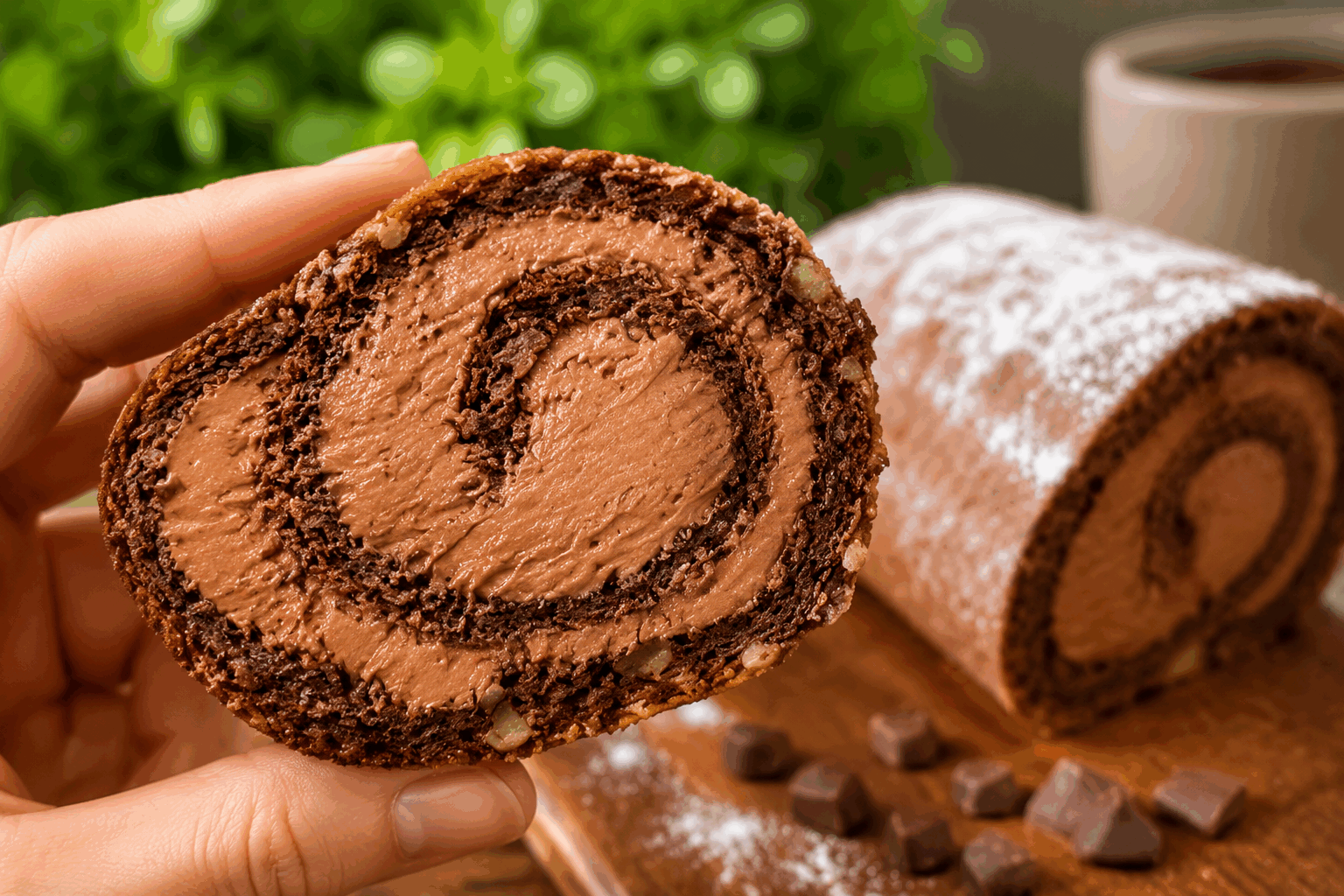 Un gâteau roulé au chocolat sans farine ni gluten, prêt en 5 minutes seulement ! 🔥 Description Ce gâteau roulé au chocolat est une alternative légère et gourmande, parfaite pour les personnes intolérantes au gluten. Sa texture moelleuse et fondante ravira les amateurs de chocolat, le tout réalisé en un temps record. Idéal pour un dessert improvisé ou une pause gourmande express. Informations Temps de préparation : 5 minutes Temps de cuisson : 10 minutes Nombre de portions : 6 personnes Difficulté : Facile Ingrédients Pour la pâte 4 œufs 150 g de chocolat noir (70% de cacao) 50 g de poudre d’amandes 75 g de sucre en poudre 1 pincée de sel Pour la garniture (facultative) 100 ml de crème liquide entière 1 cuillère à soupe de sucre glace Quelques copeaux de chocolat ou cacao en poudre pour la décoration Préparation Préchauffe le four à 180 °C (chaleur tournante de préférence). Fais fondre le chocolat au bain-marie ou au micro-ondes par tranches de 30 secondes, en remuant entre chaque, jusqu’à obtenir une texture lisse. Sépare les blancs des jaunes d’œufs. Monte les blancs en neige ferme avec la pincée de sel. Dans un saladier, fouette les jaunes avec le sucre jusqu’à ce que le mélange blanchisse et devienne mousseux. Ajoute le chocolat fondu et la poudre d’amandes au mélange de jaunes et sucre. Mélange délicatement. Incorpore délicatement les blancs en neige en plusieurs fois, en soulevant la masse avec une spatule pour ne pas les casser. Verse la préparation sur une plaque à pâtisserie recouverte de papier sulfurisé, en l’étalant uniformément sur environ 1 cm d’épaisseur. Enfourne pour 10 minutes : le gâteau doit rester moelleux et ne pas trop durcir. Sors le gâteau du four et retourne-le immédiatement sur un torchon propre légèrement humide. Enroule-le délicatement avec le torchon pour former le roulé et laisse-le refroidir ainsi. Pour la garniture, monte la crème liquide bien froide en chantilly avec le sucre glace et étale-la sur le gâteau déroulé. Roule de nouveau et décore avec des copeaux de chocolat ou un nuage de cacao. Astuces Utilise un papier sulfurisé bien adapté à la taille de la plaque pour faciliter le démoulage du roulé. Veille à bien monter les blancs en neige pour obtenir une texture légère et aérée sans farine. Si tu n’as pas de poudre d’amandes, remplace-la par de la farine de noisettes pour un goût différent mais tout aussi délicieux. Le roulé sans farine se conserve mieux au réfrigérateur emballé dans du film alimentaire, à consommer dans les 2 jours. Service Sers ce gâteau roulé au chocolat nature ou accompagné d’un coulis de fruits rouges ou d’une boule de glace vanille. Parfait pour un dessert rapide en famille ou une pause café gourmande entre amis.